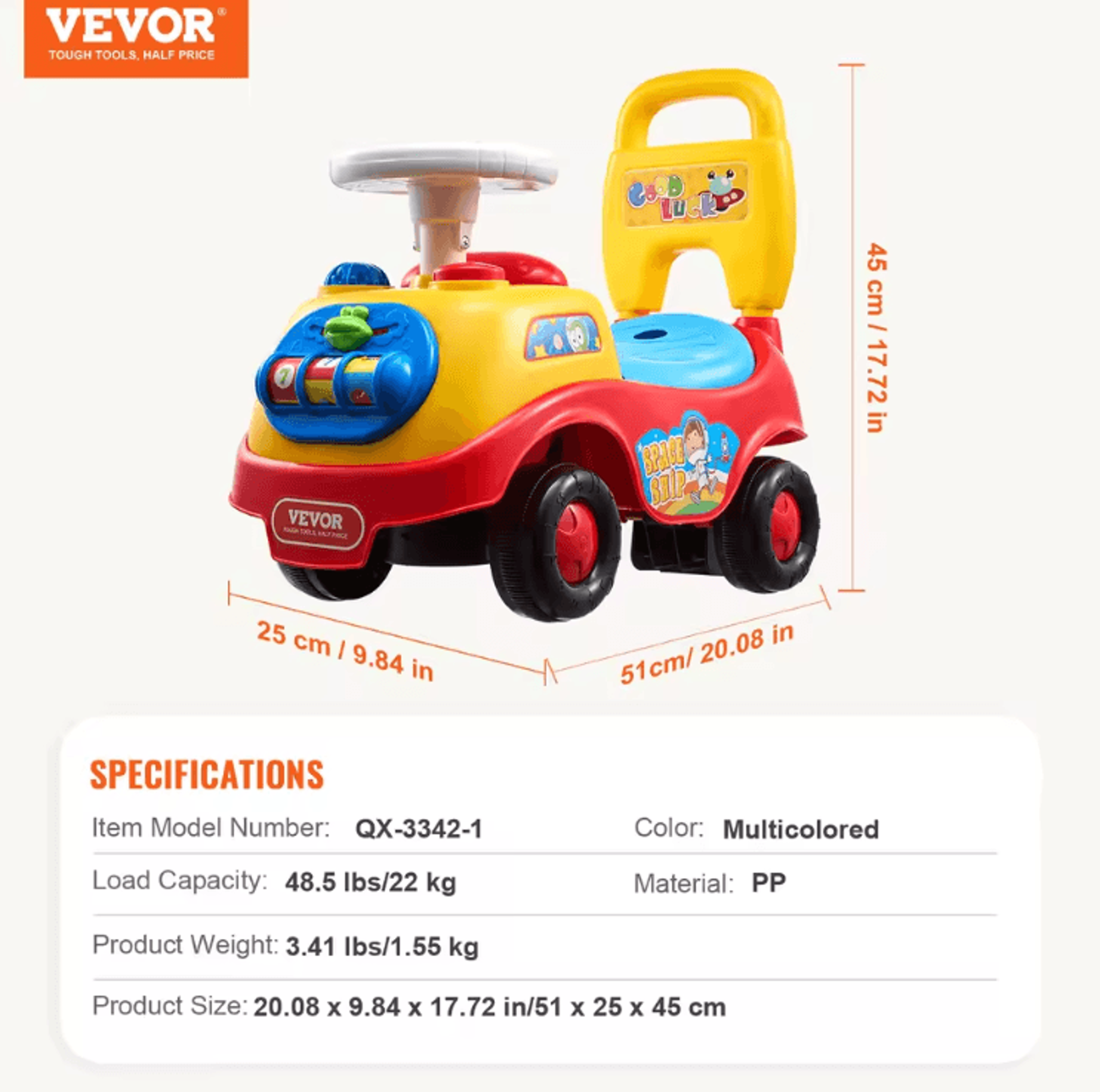 Toddler RideOn Push Car With Music  Storage  Sit To Stand Learning Walker Toy 3