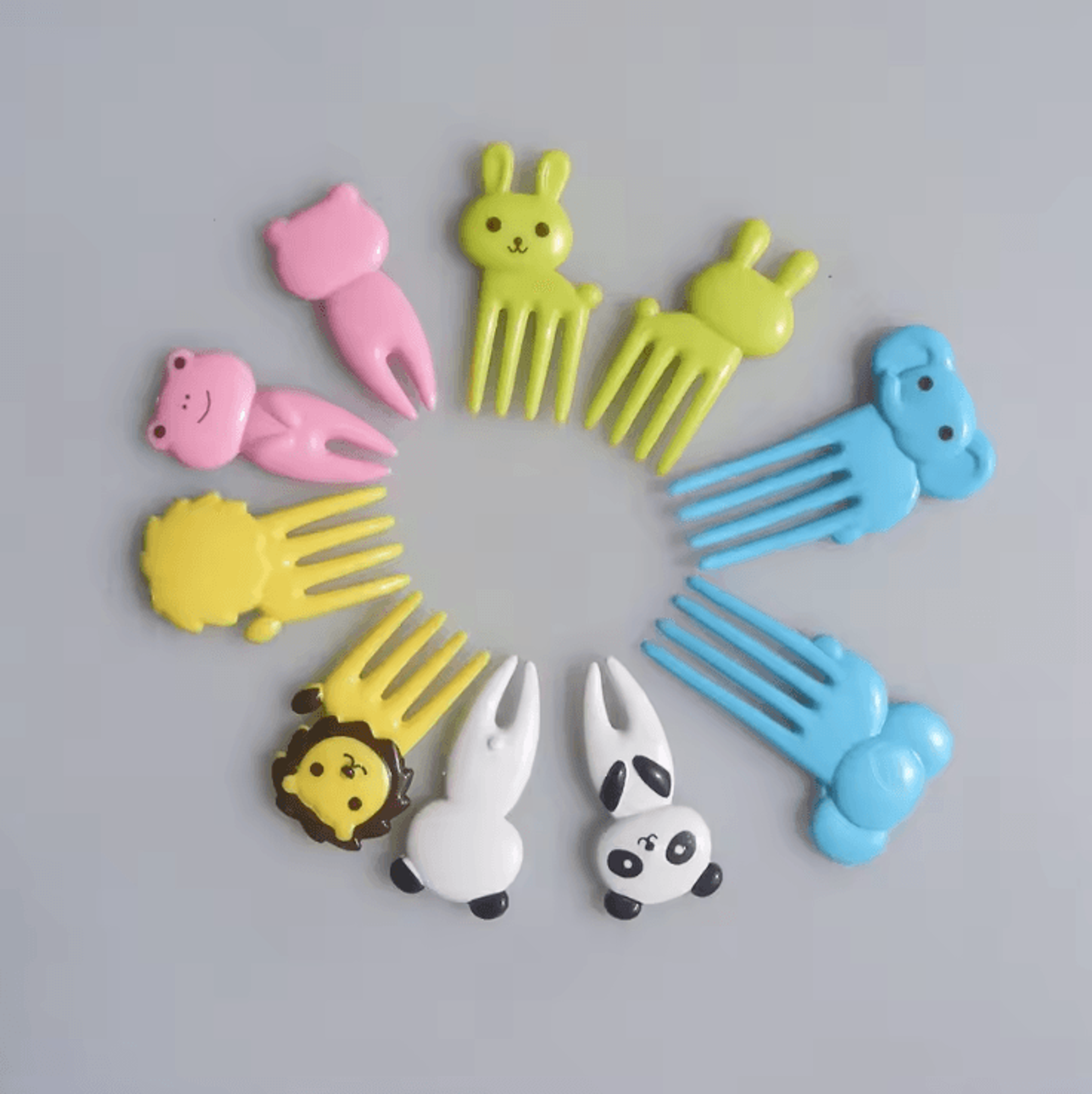 Cute Animal Food Picks Set  Mini Cartoon Fruit Forks For Kids Lunch  Bento 1
