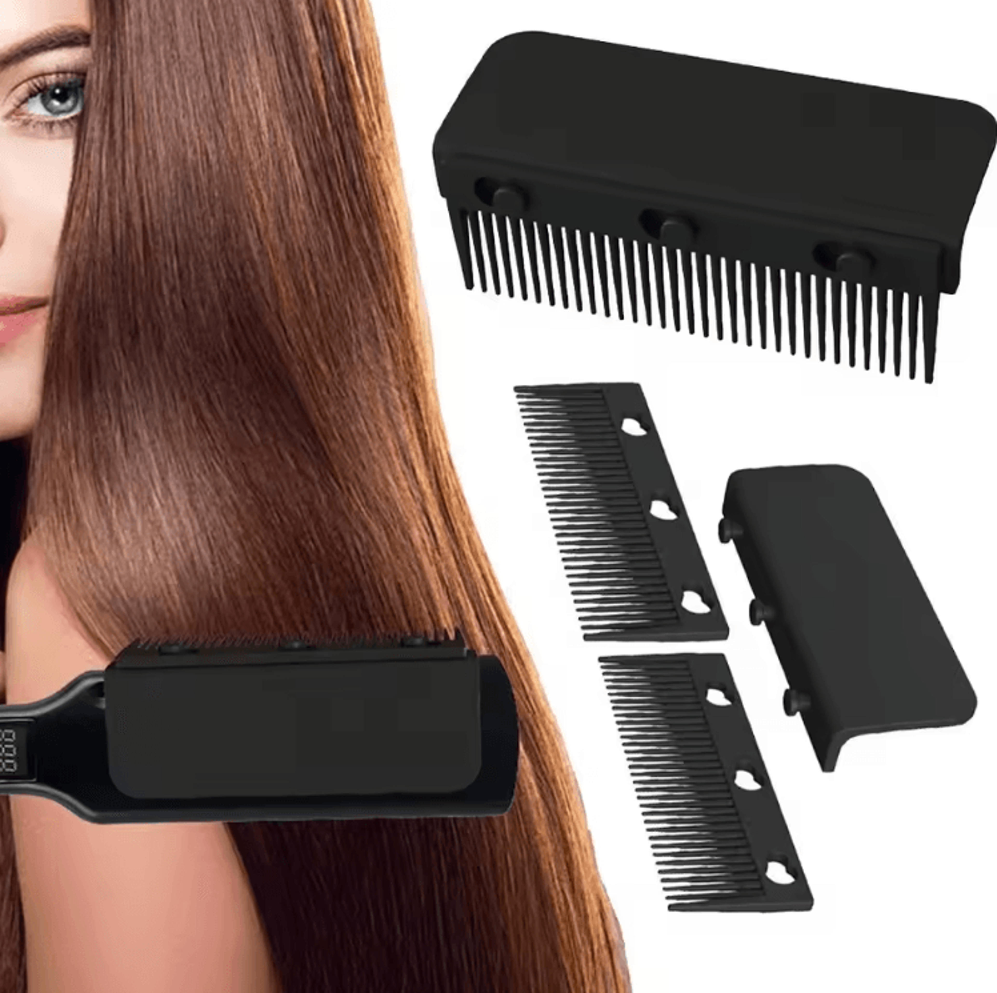 Flat Iron Comb Attachment  ClipOn Hair Straightener Comb For Smooth FrizzFree Styling 1