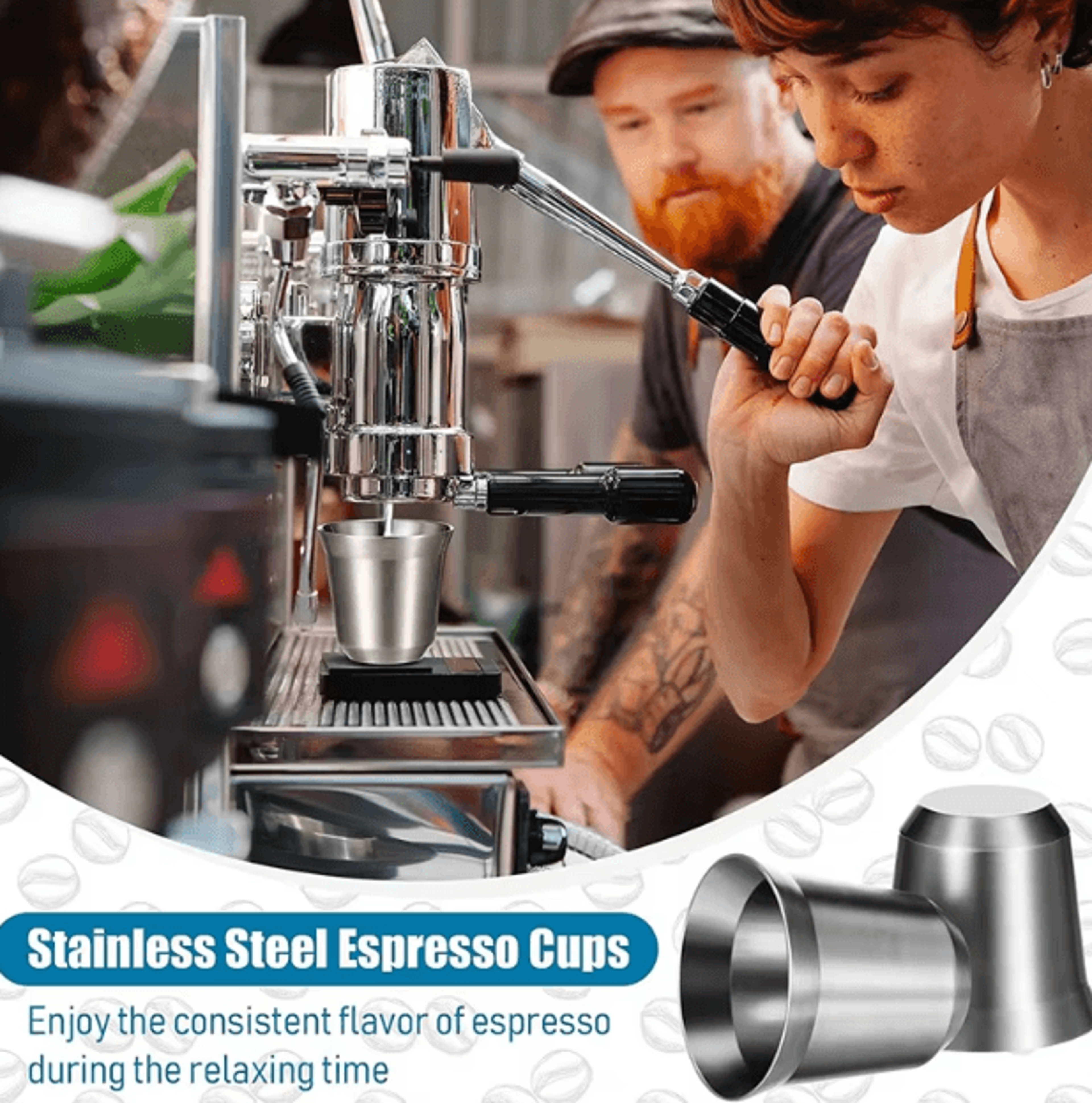 80ML Stainless Steel Espresso Cups  Double Wall Insulated Mini Coffee Mugs 1
