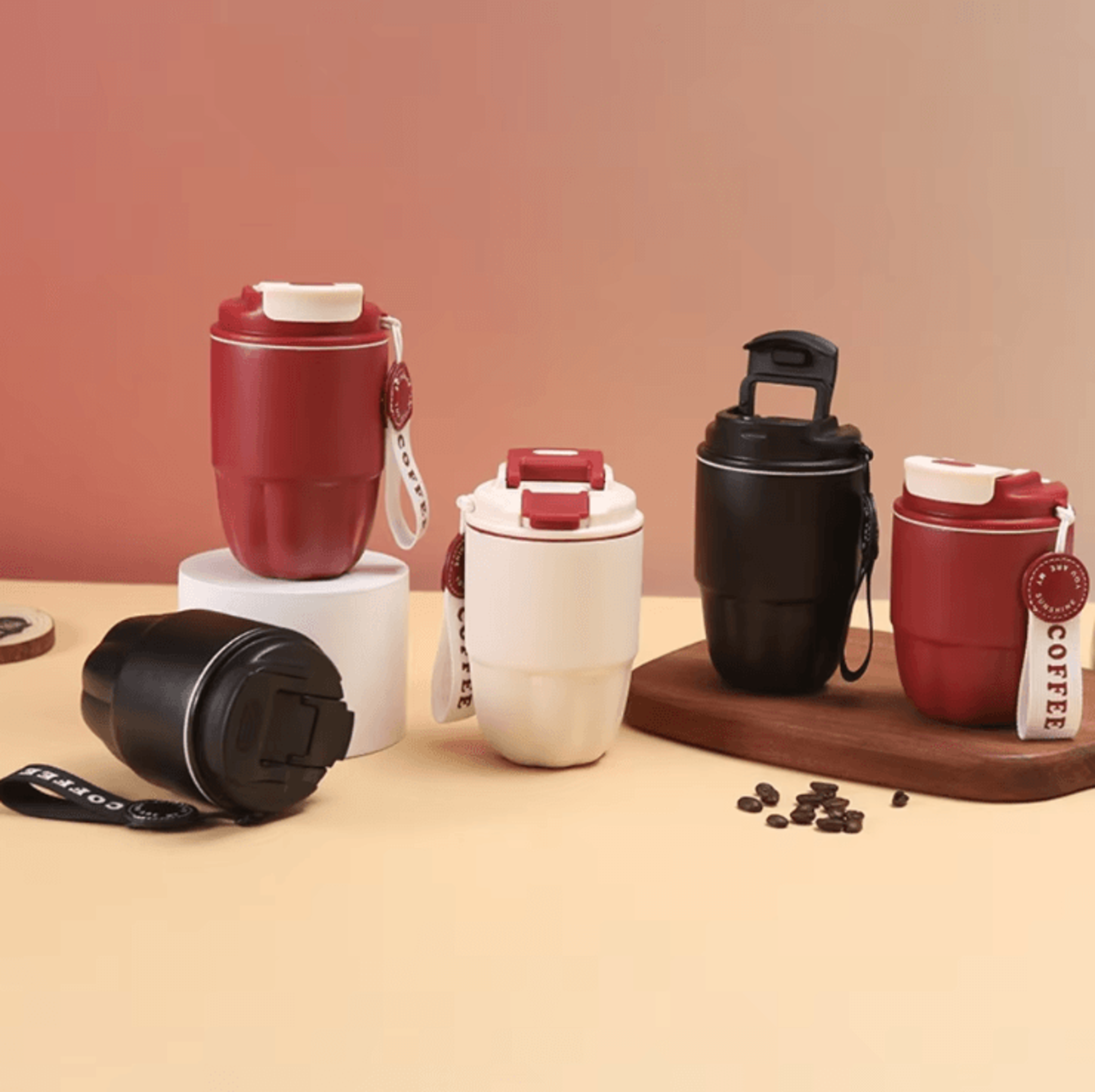 Mini Stainless Steel Pumpkin Coffee Mug  Portable Vacuum Insulated Thermos Cup 1