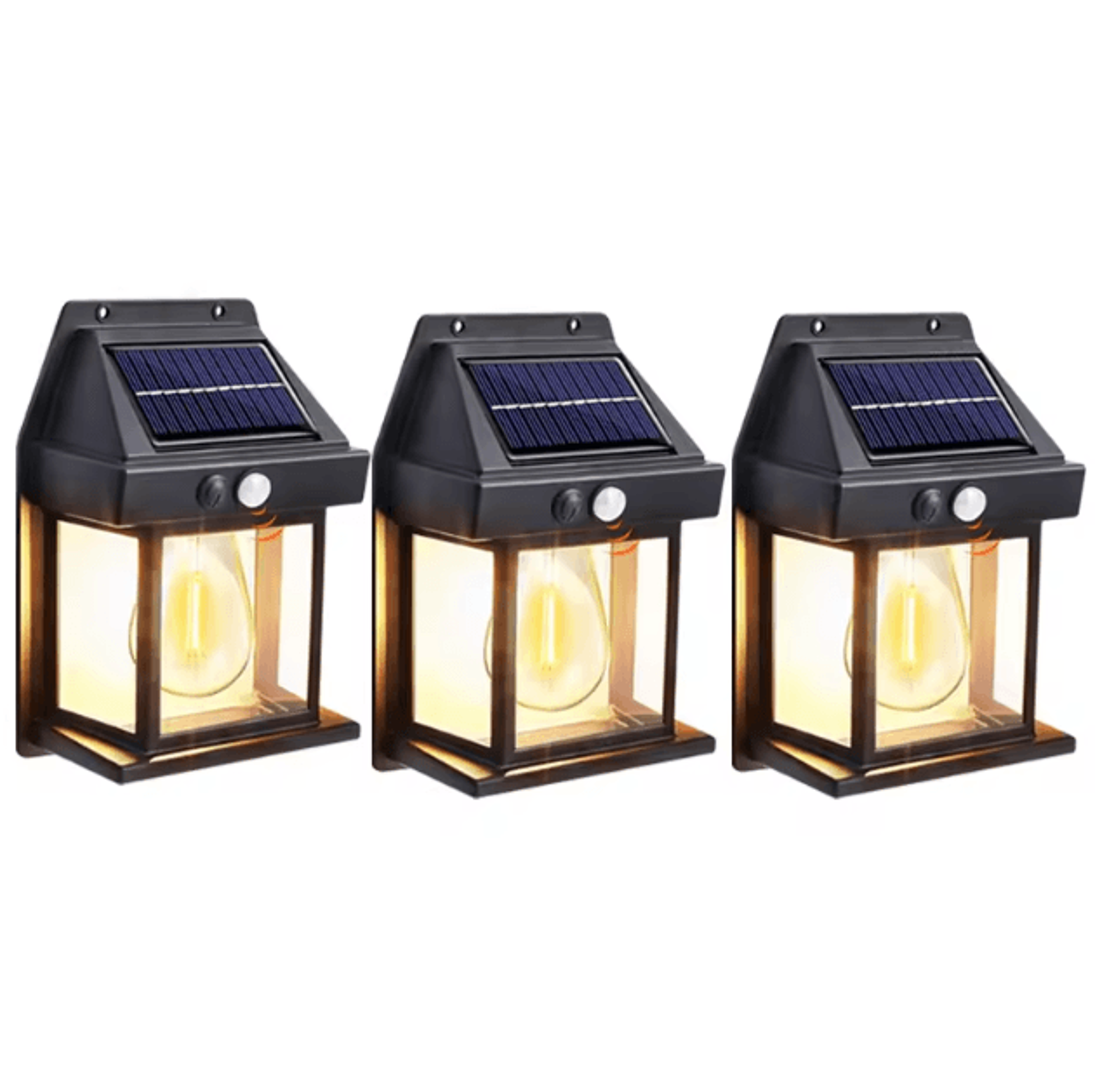 Solar Motion Sensor Wall Light  Waterproof Tungsten Filament Outdoor Lamp 4