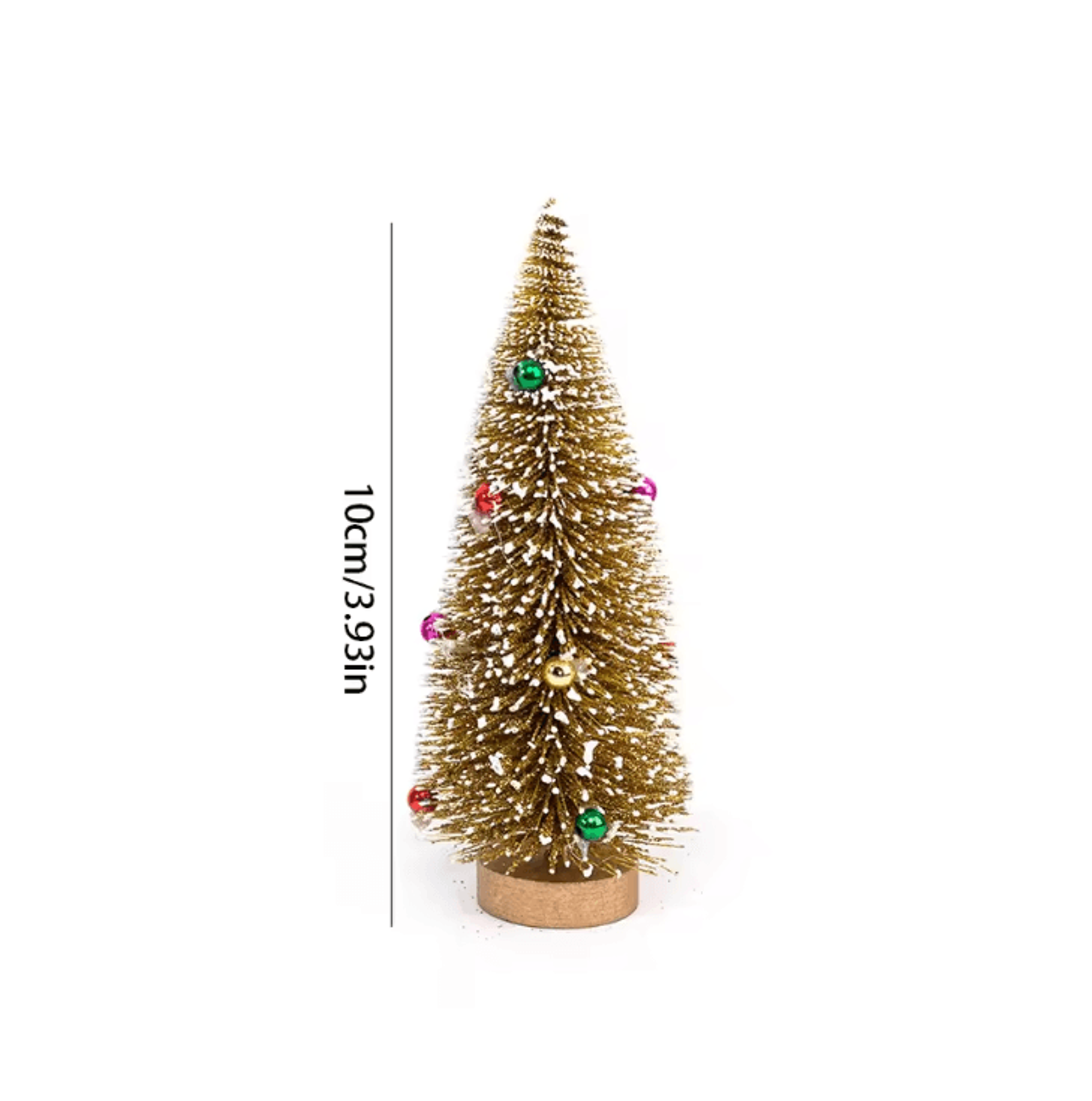 Mini Cedar Christmas Tree  Snow Flocked Tabletop Miniature Decor 4