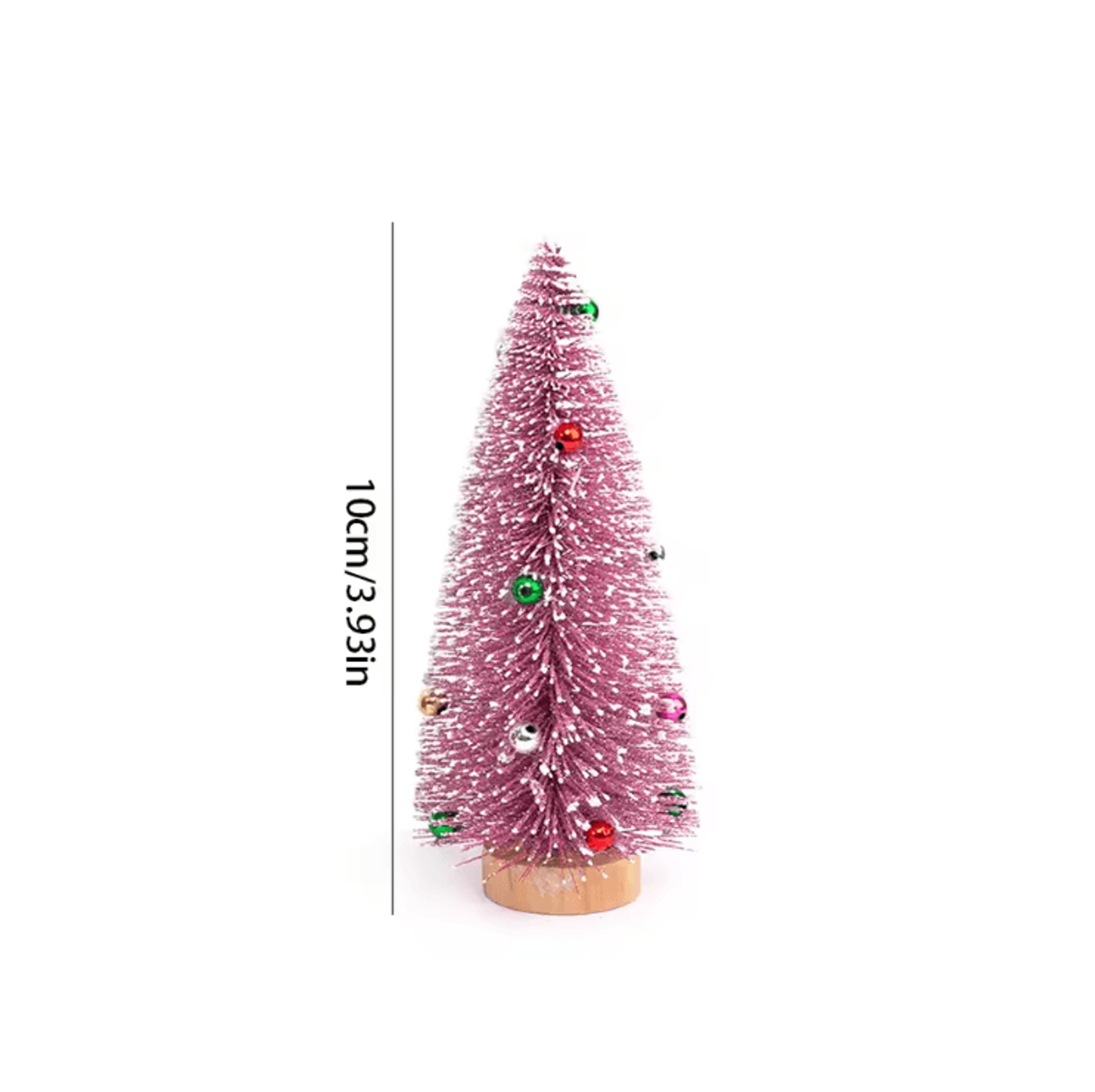 Mini Cedar Christmas Tree  Snow Flocked Tabletop Miniature Decor 6
