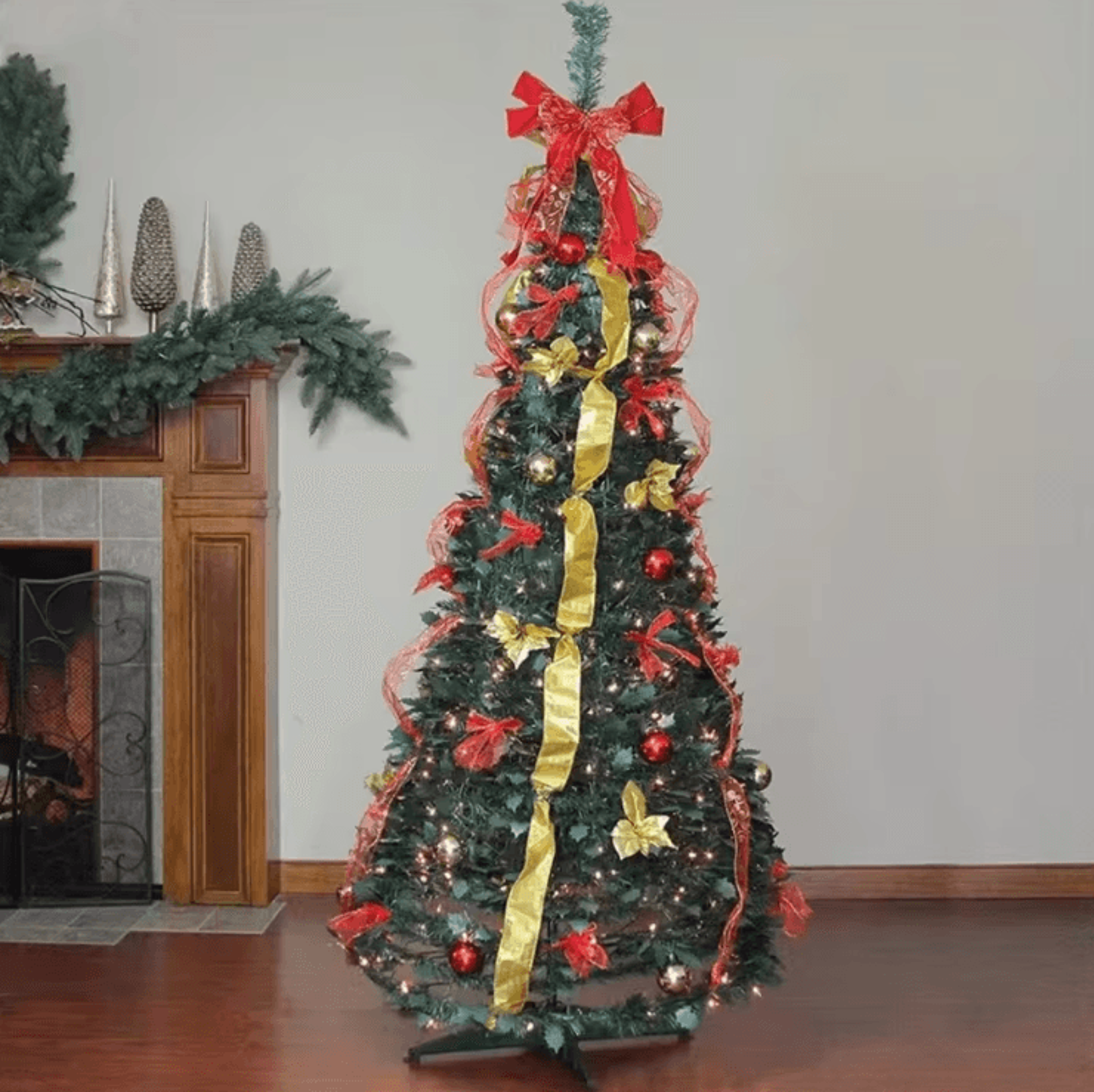 PopUp Christmas Tree 120cm  Foldable PreDecorated Festive Tree 2
