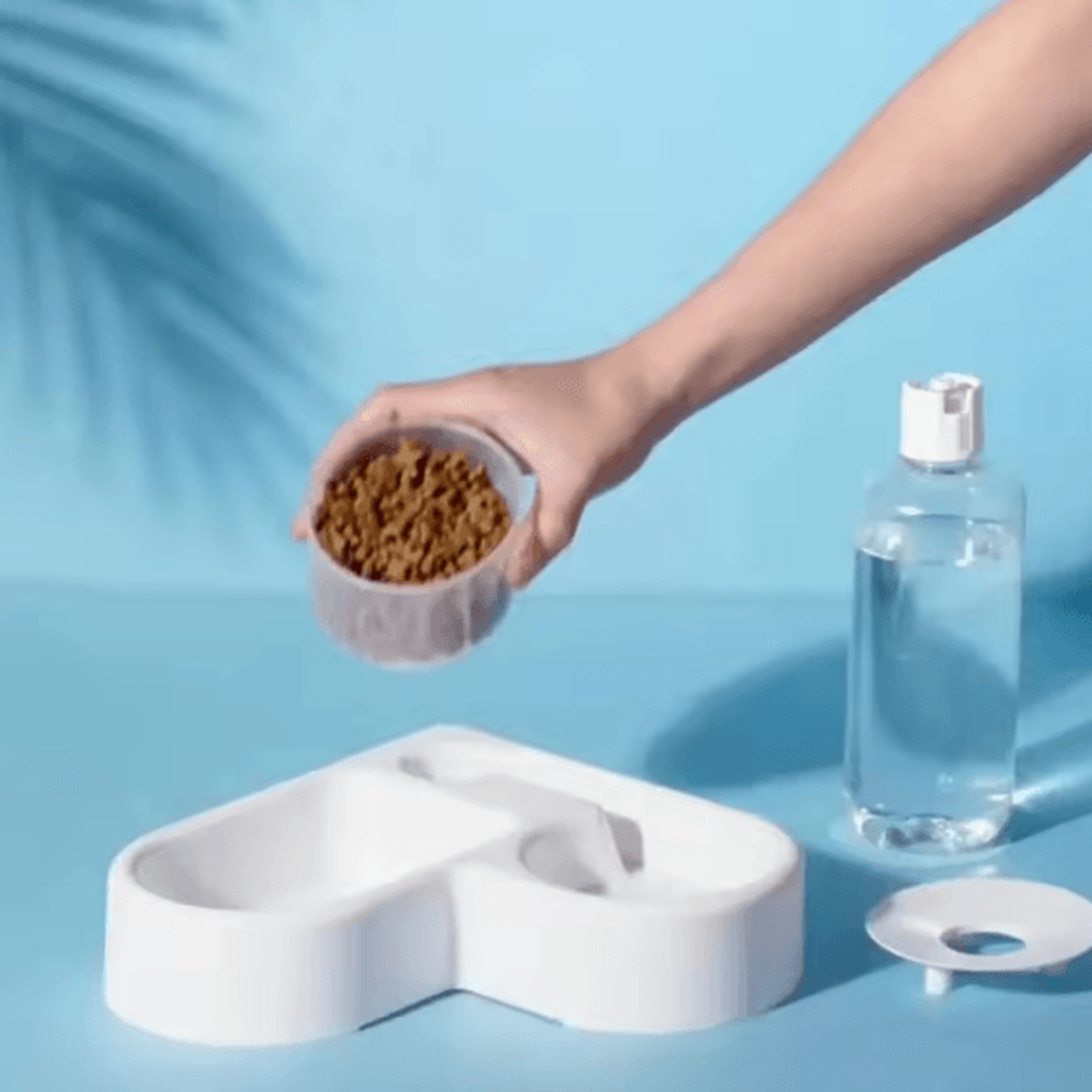 Automatic Pet Feeding Bowl  Dual Food  Water Dispenser For Cats  Dogs 1