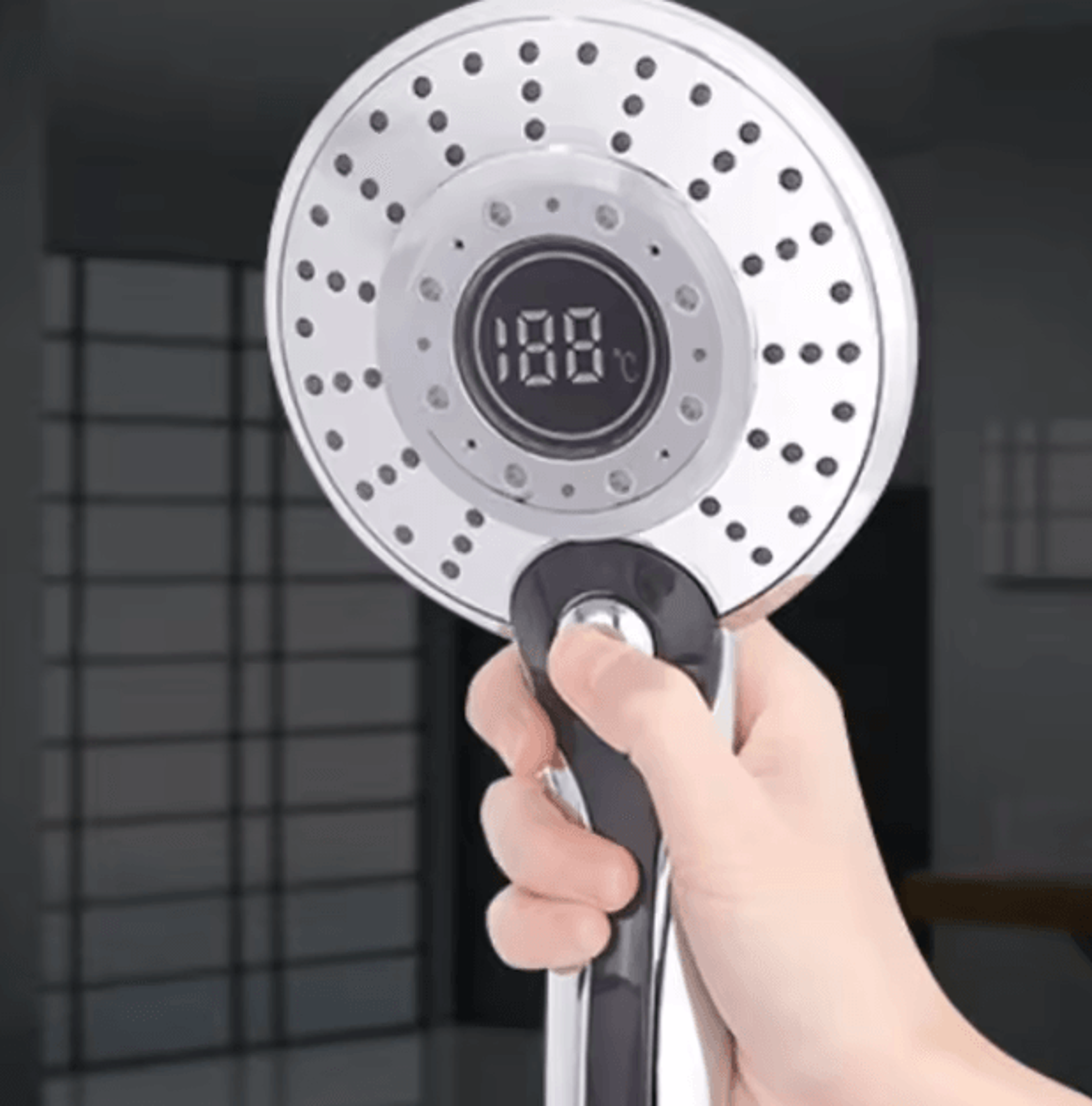 LED Digital Temperature Shower Head  3 Mode HighPressure Water Saving Filter Sprayer 2