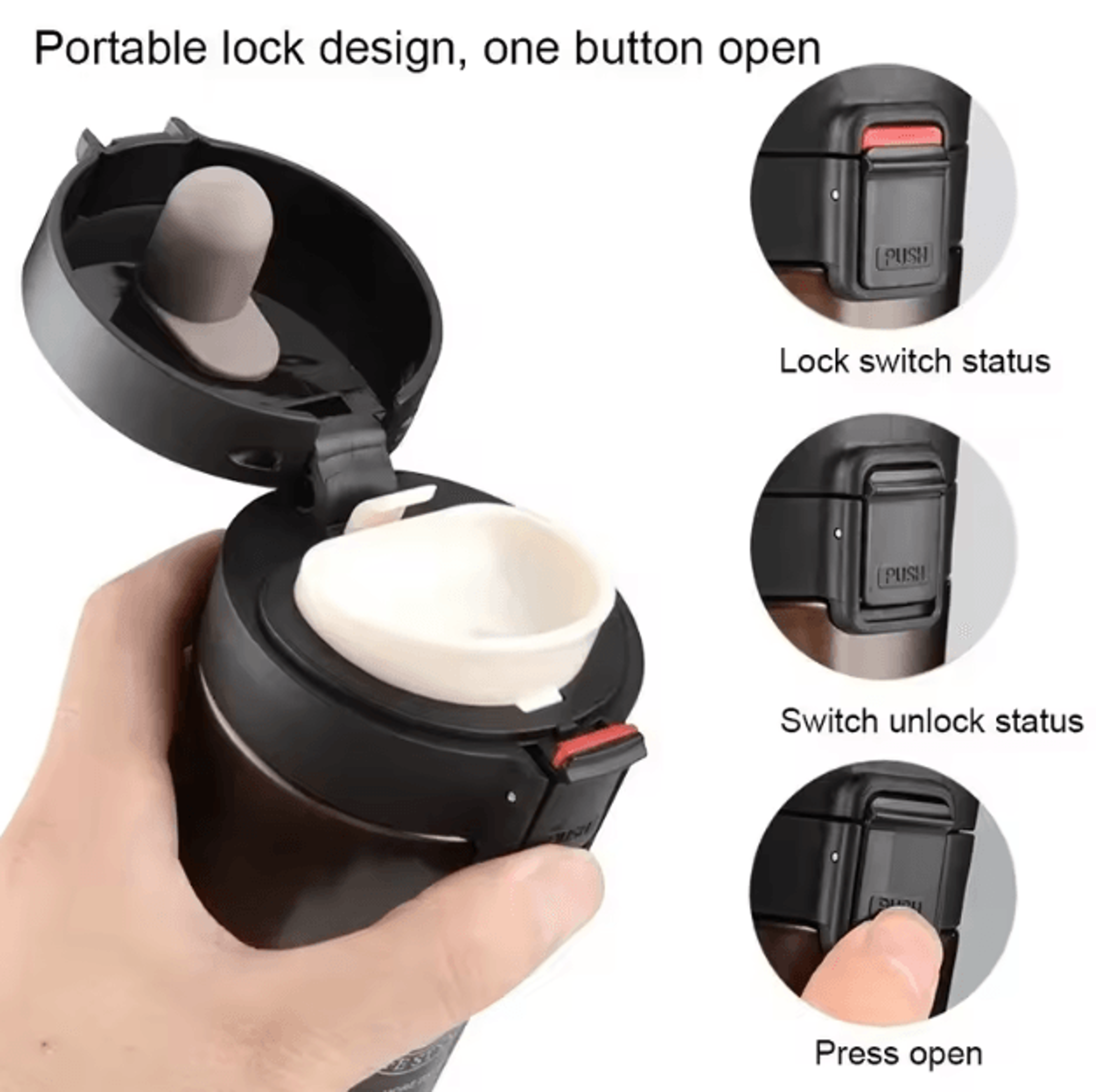 380510ML Stainless Steel Thermal Mug  LeakProof Vacuum Insulated Coffee  Tea Travel Bottle 1