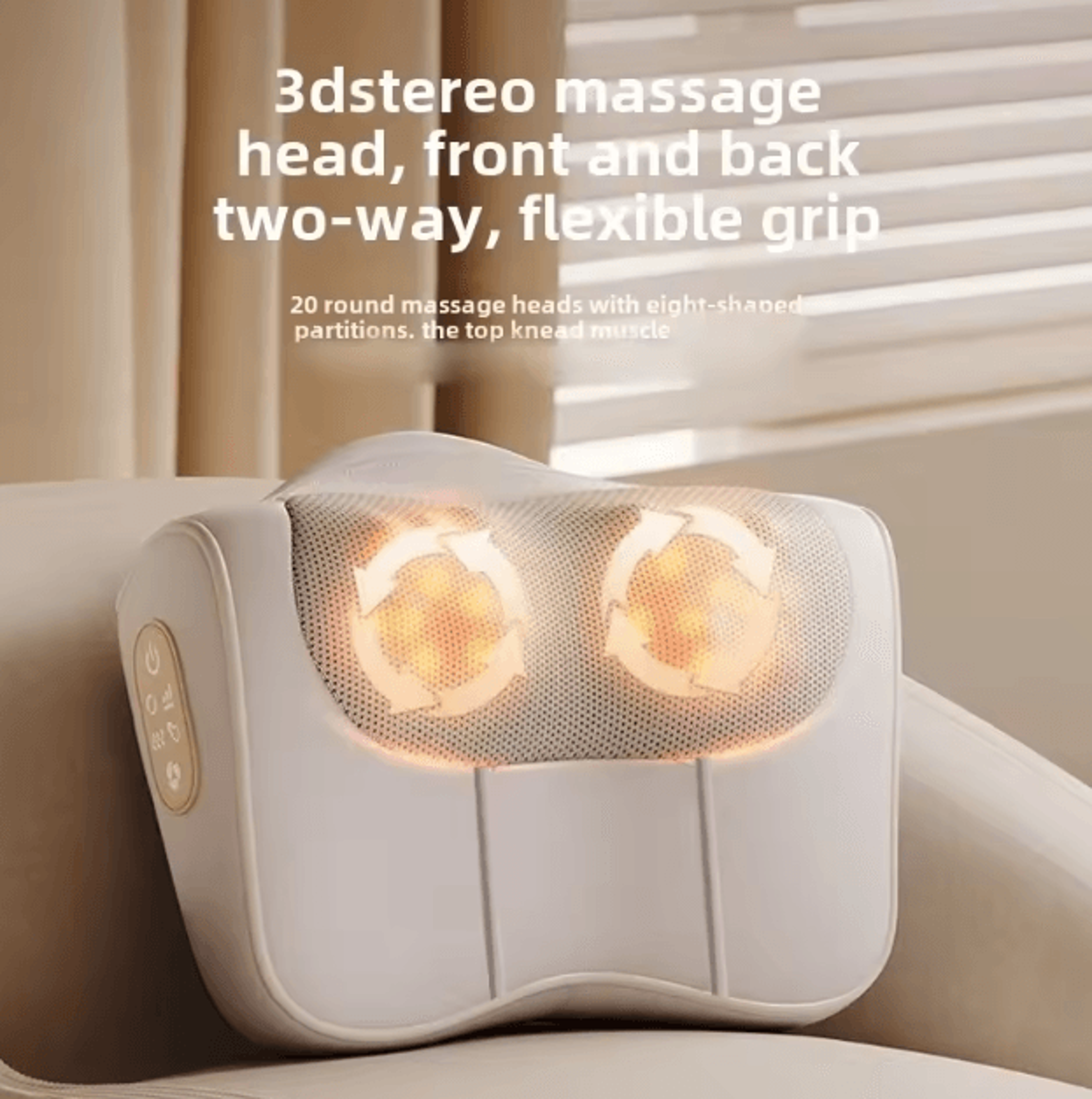 Heated Shiatsu Massage Pillow  MultiFunction Neck Back  Shoulder Relaxation Massager 3