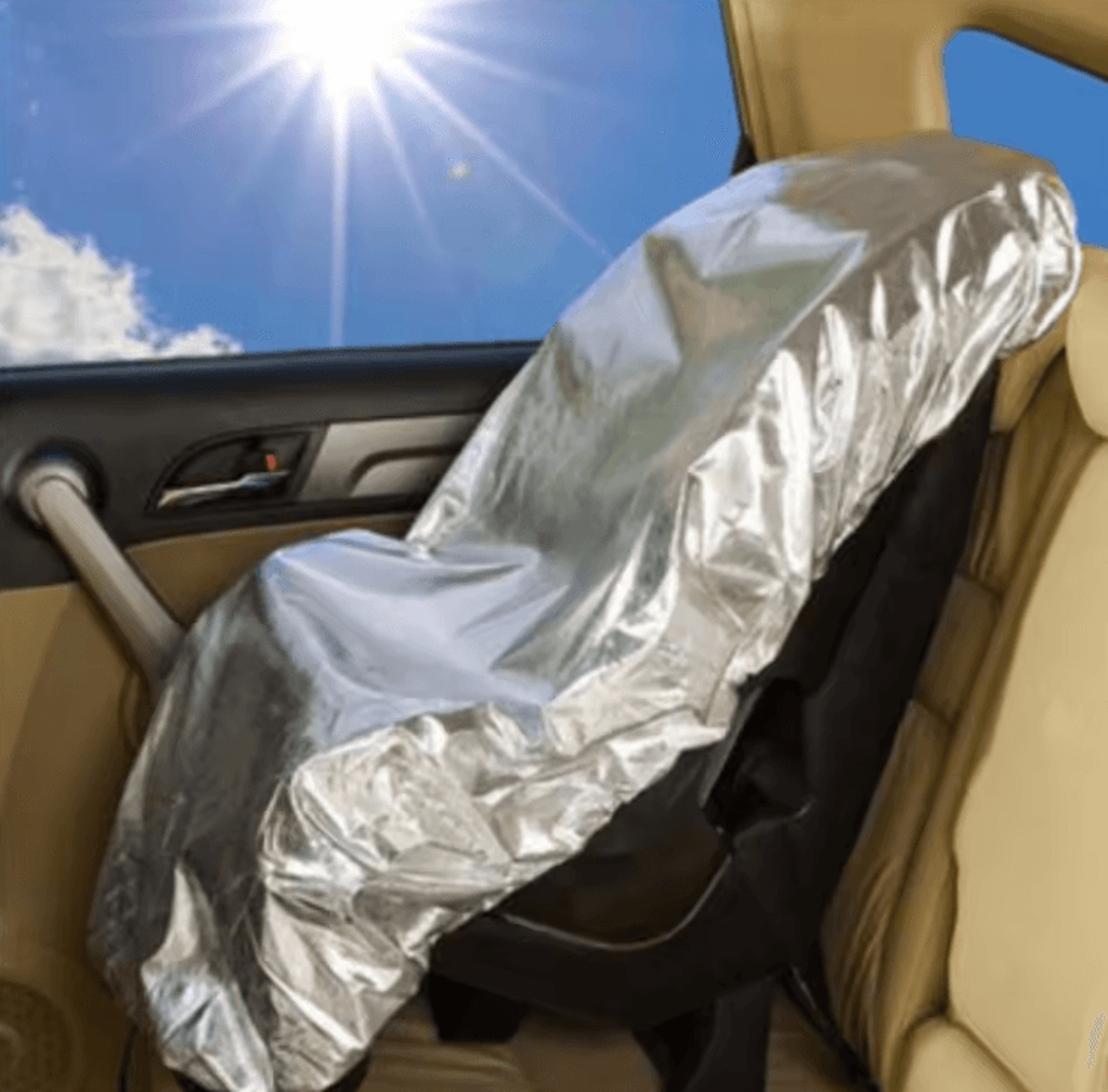 universal baby car seat sunshade cover – uv protection heat insulation dust-proof safety seat cover