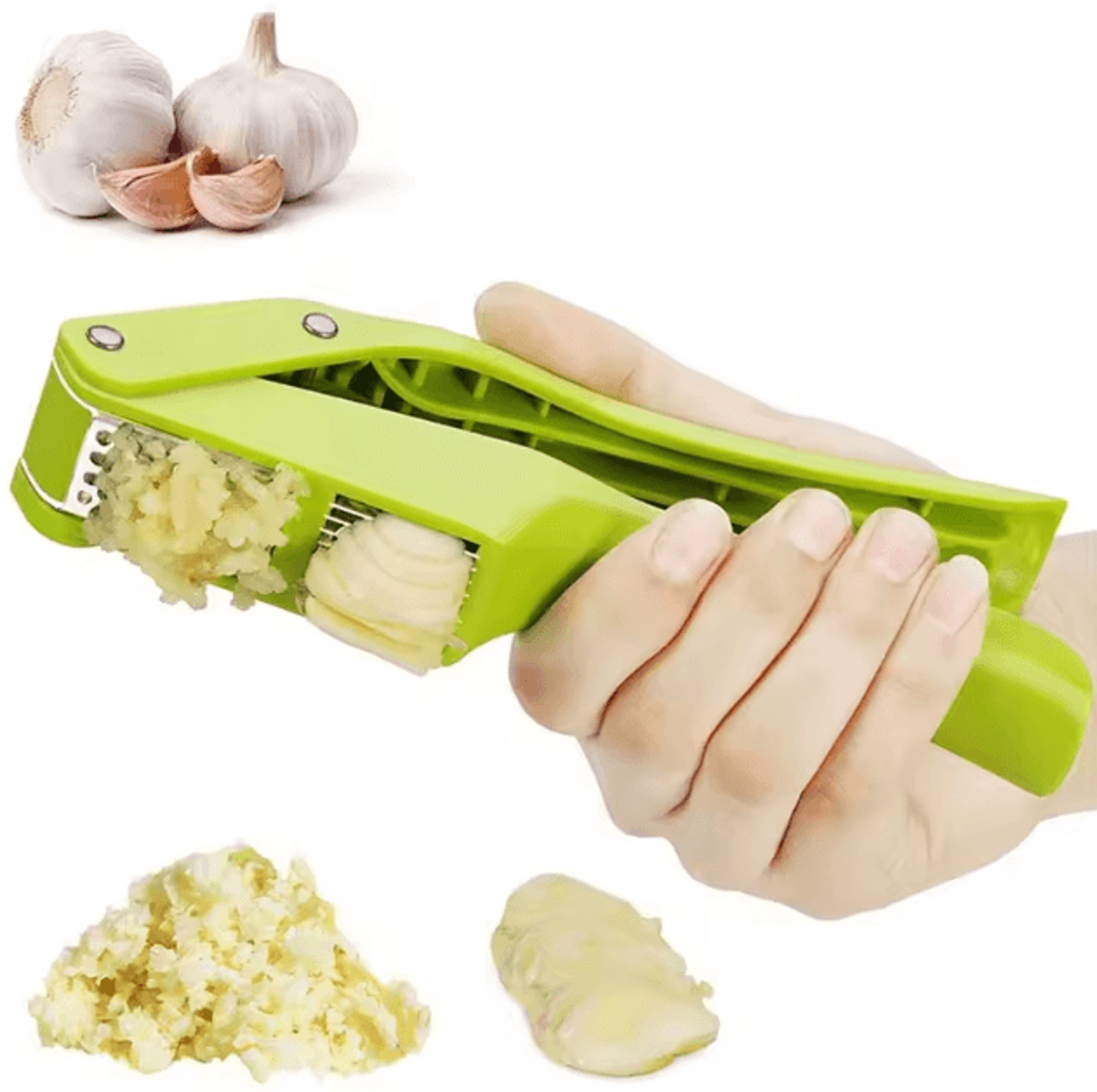 2in1 Manual Garlic Press  Slicer  PullType Multifunction Kitchen Mincer Tool 1