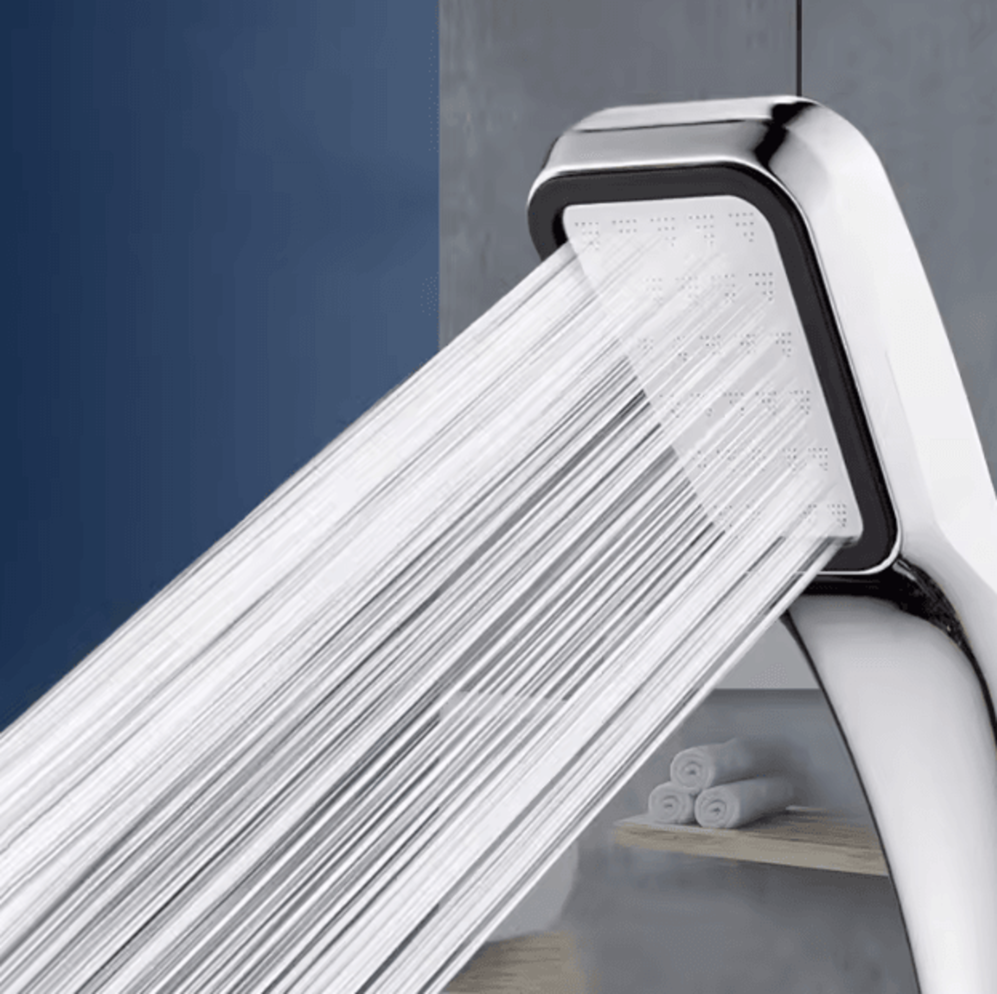 300-hole pressurized handheld shower head – high-pressure water saving rainfall spray bathroom upgrade