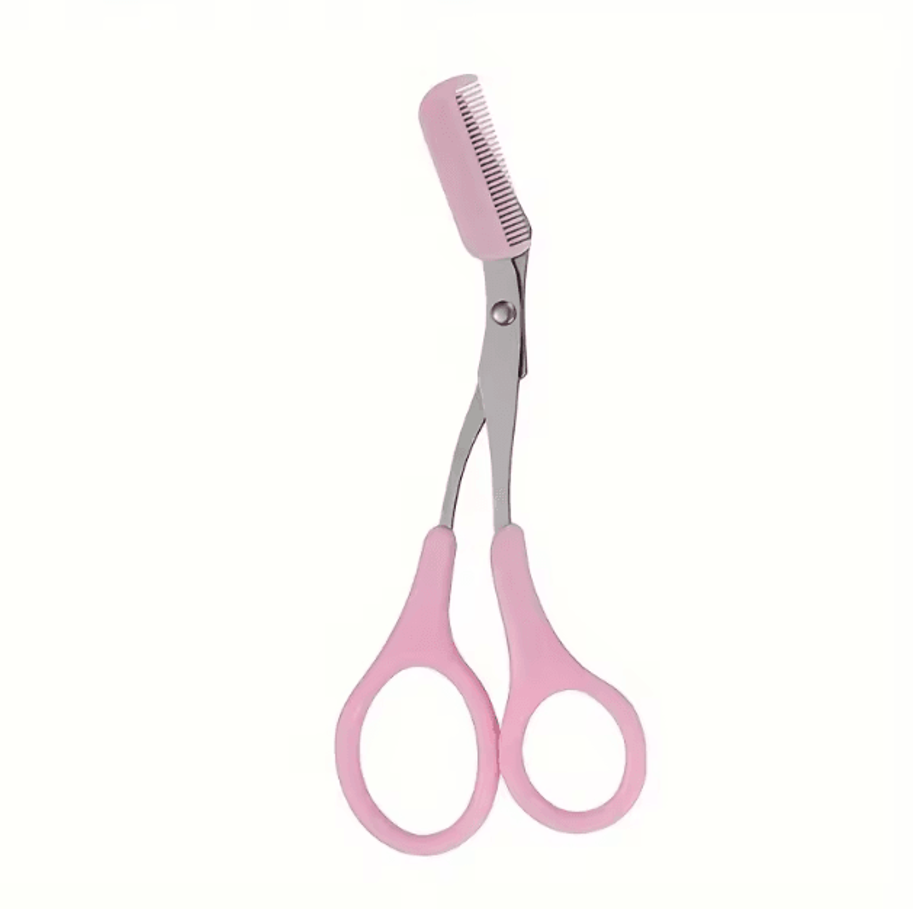 Stainless Steel Eyebrow Scissors With Comb  Precision Safe Trimming Tool For Perfect Brow Shaping 2