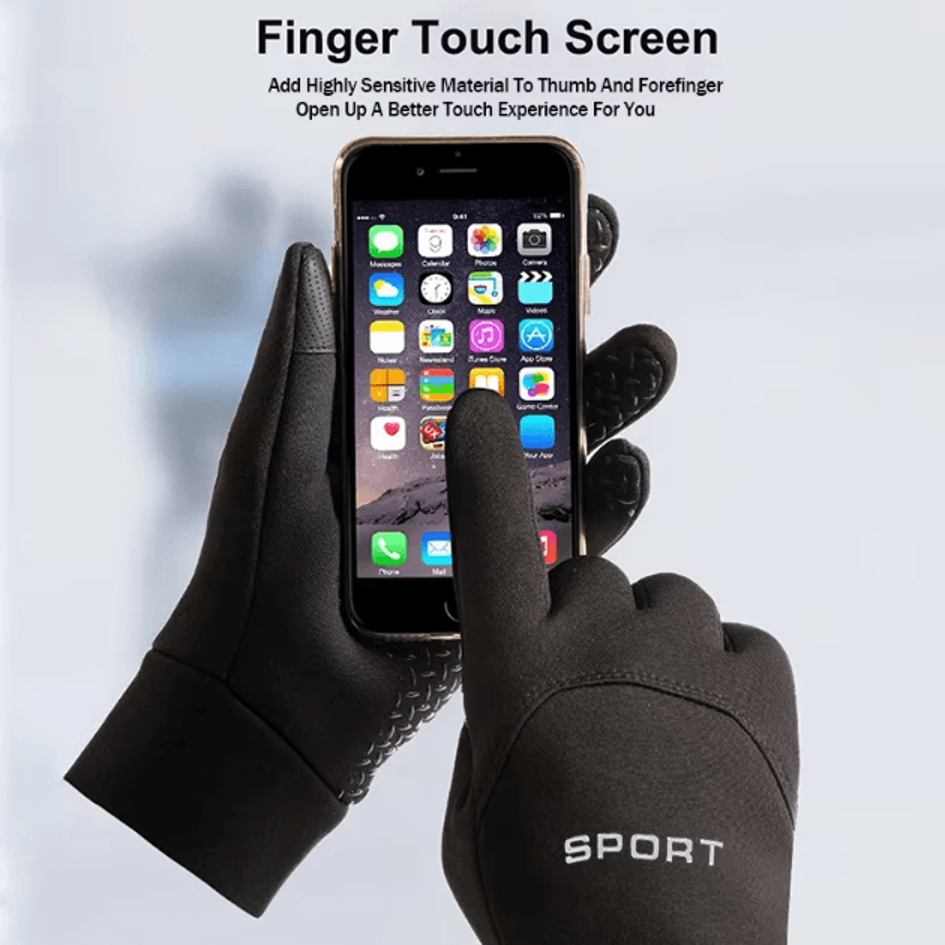 FrostFlex Winter Touchscreen Gloves  Windproof Thermal Grip For Outdoor Sports 2