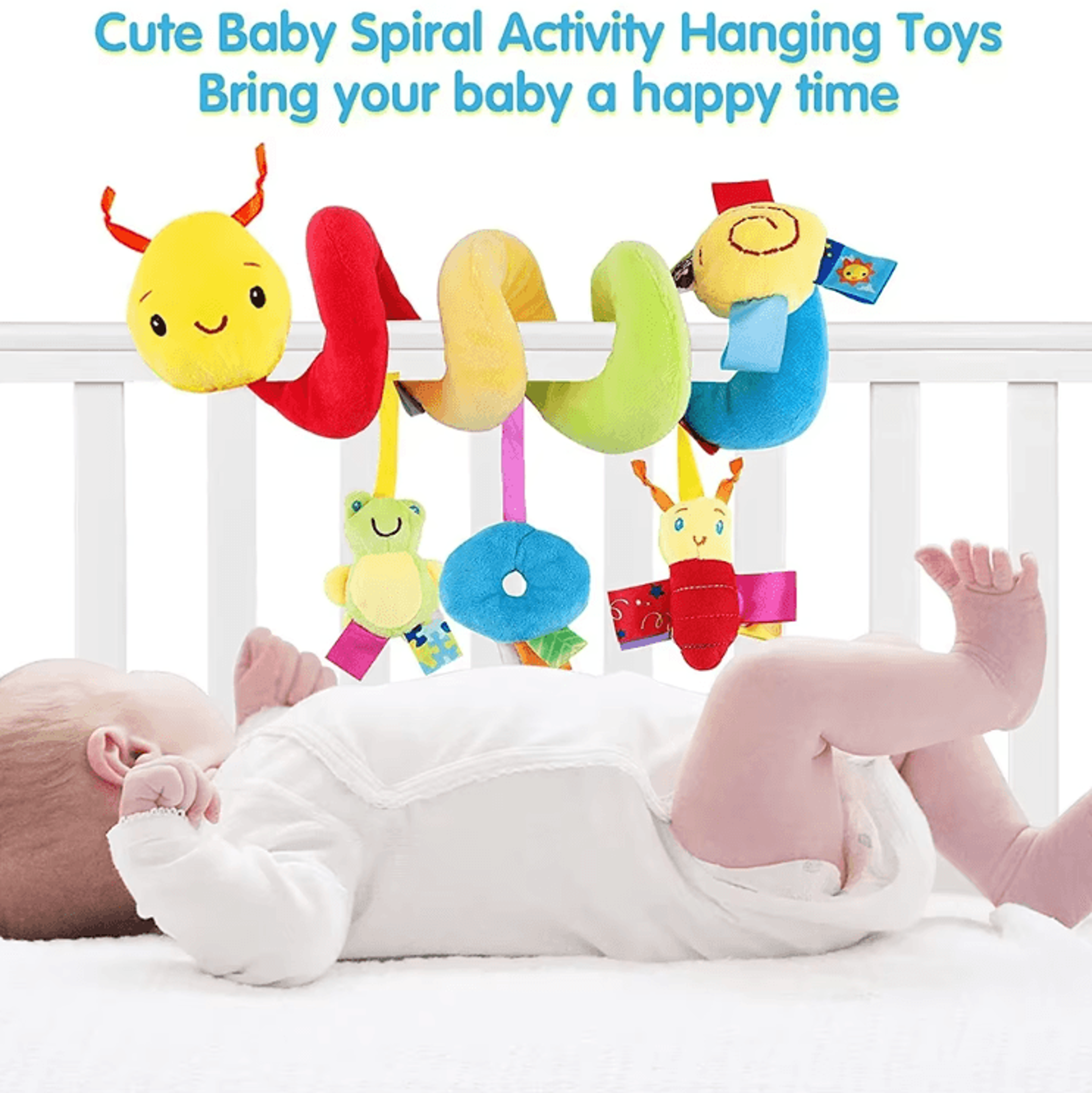 SnuggleSpin Baby Spiral Activity Toy  Musical Hanging Crib  Stroller Companion 2