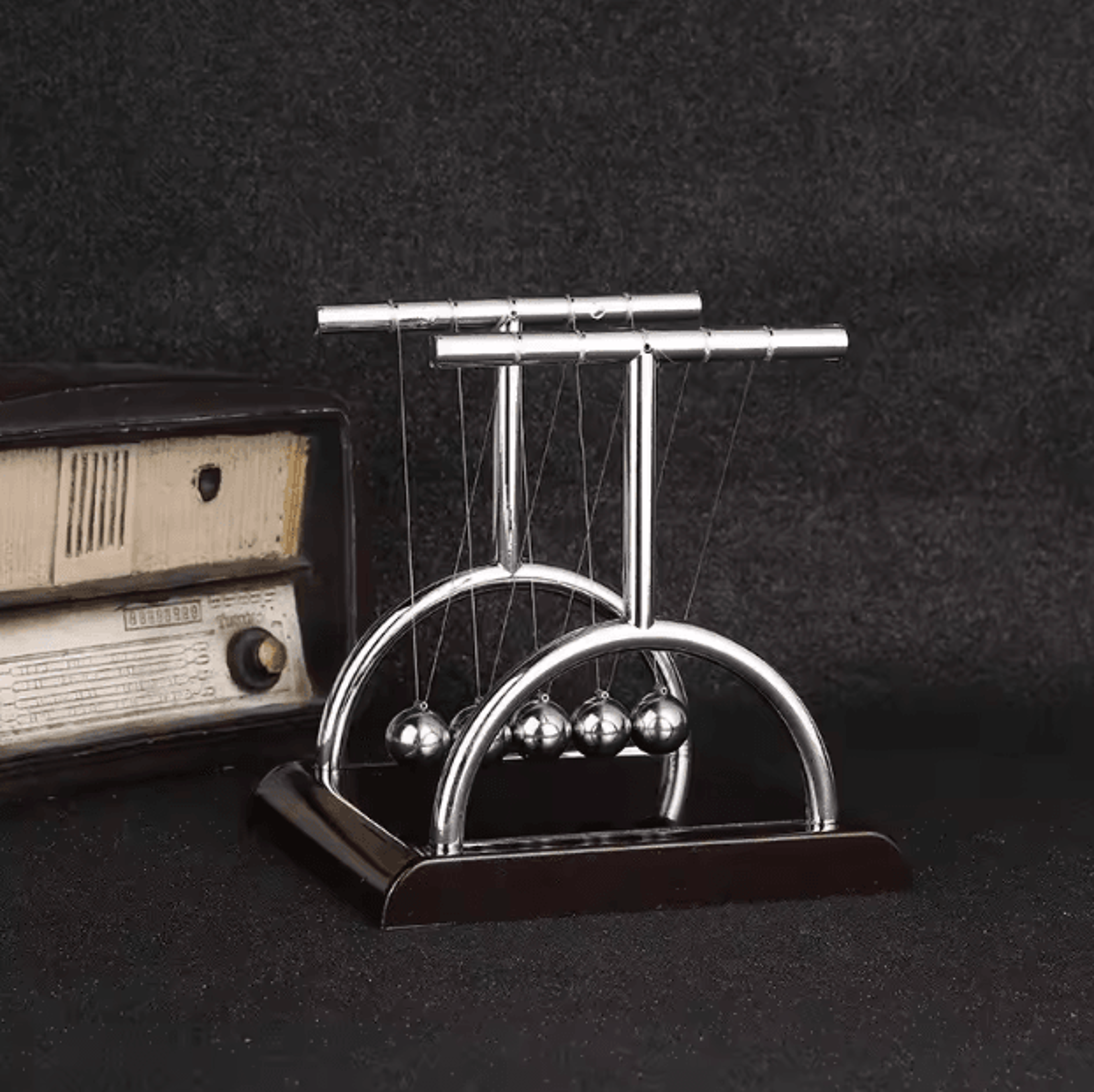 BalanceSphere Newtons Cradle Desk Toy  Steel Pendulum Physics Decor 1