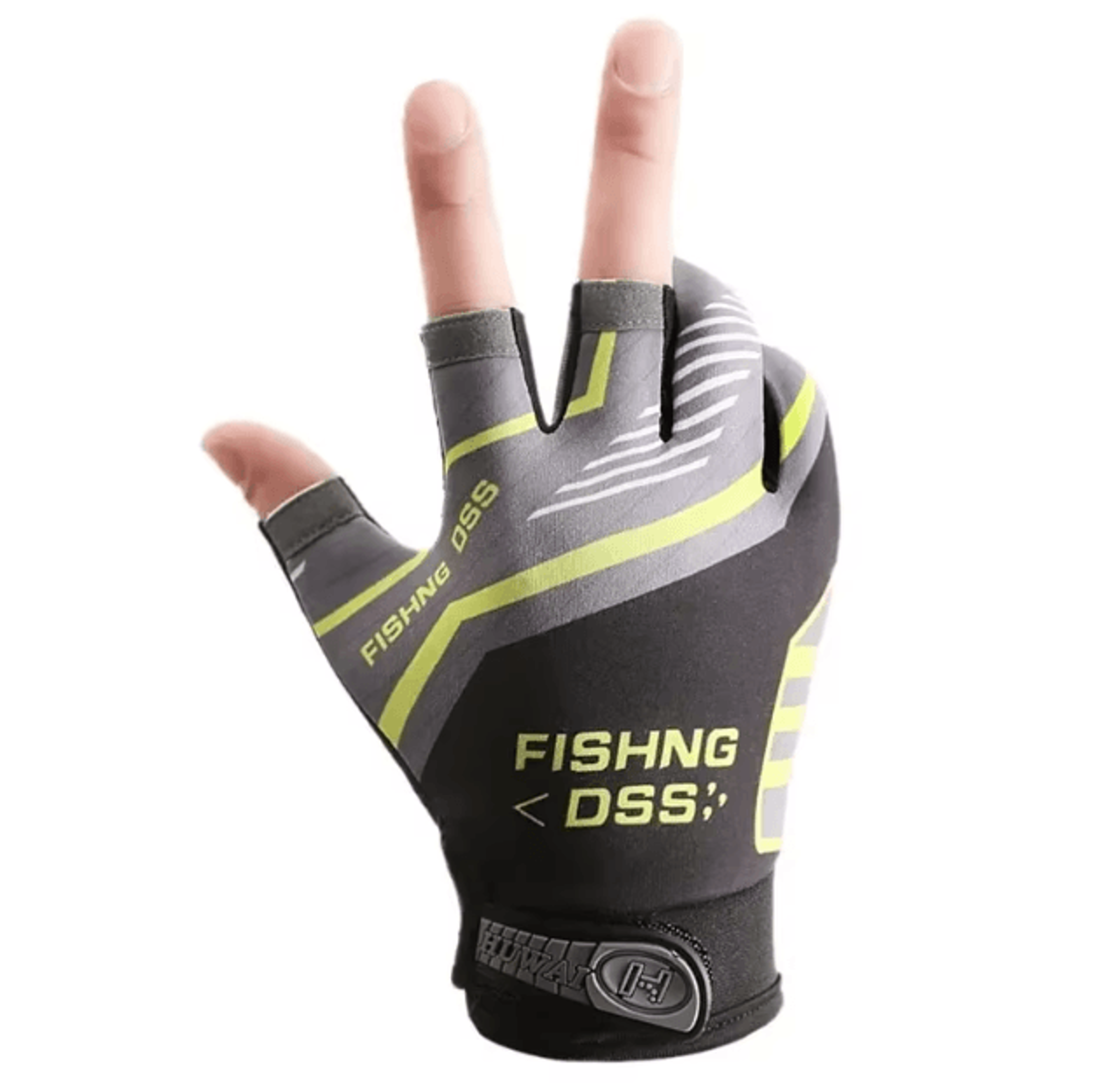 Breathable Ice Silk Fishing Gloves 3Finger Cut AntiSlip Sun Protection Gloves For Men 1