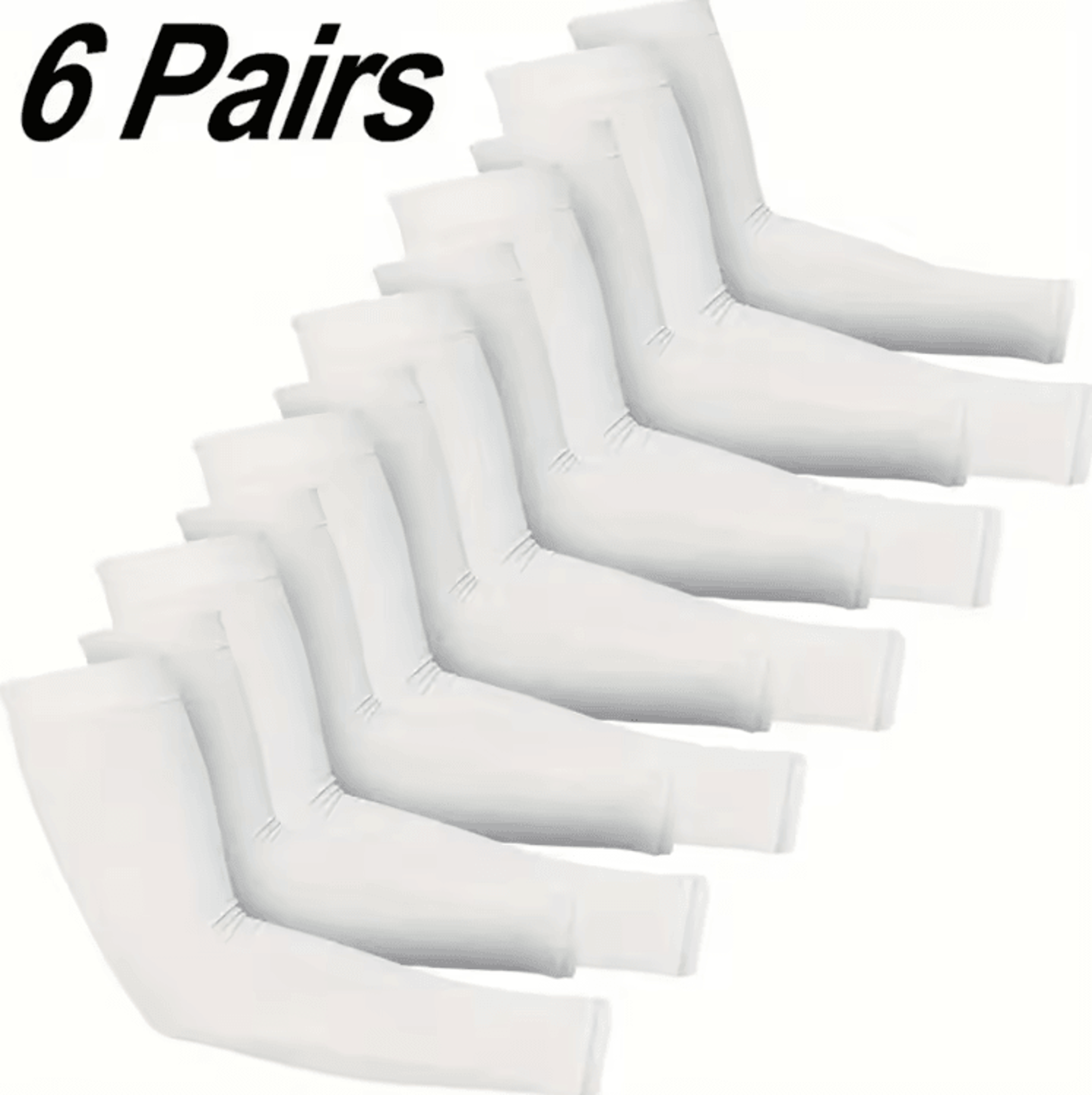 6 Pairs UV Protection Cooling Arm Sleeves Compression Breathable Sports Arm Covers 3