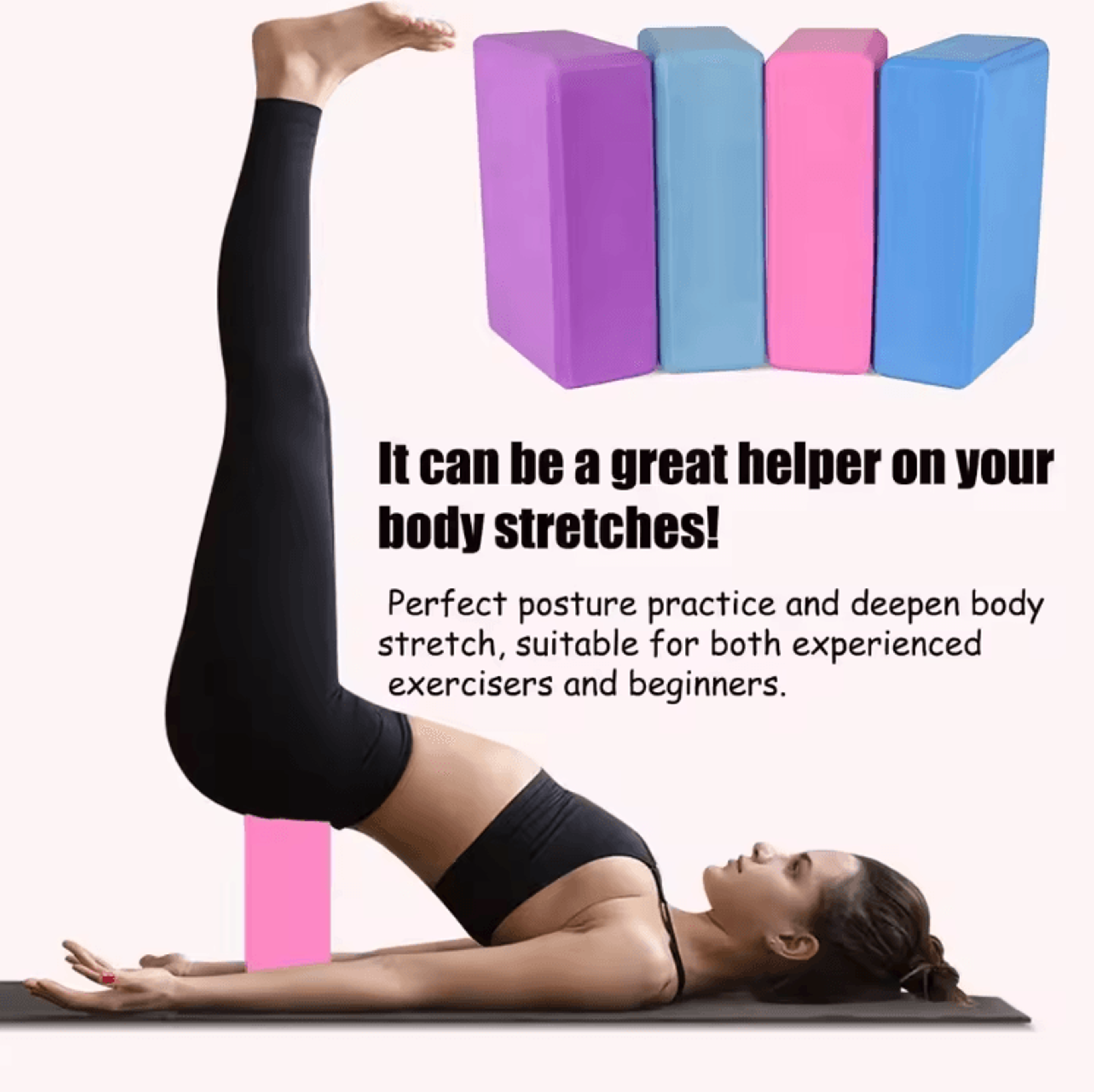 HighDensity EVA Yoga Blocks For Stability Stretching  Better Alignment 1
