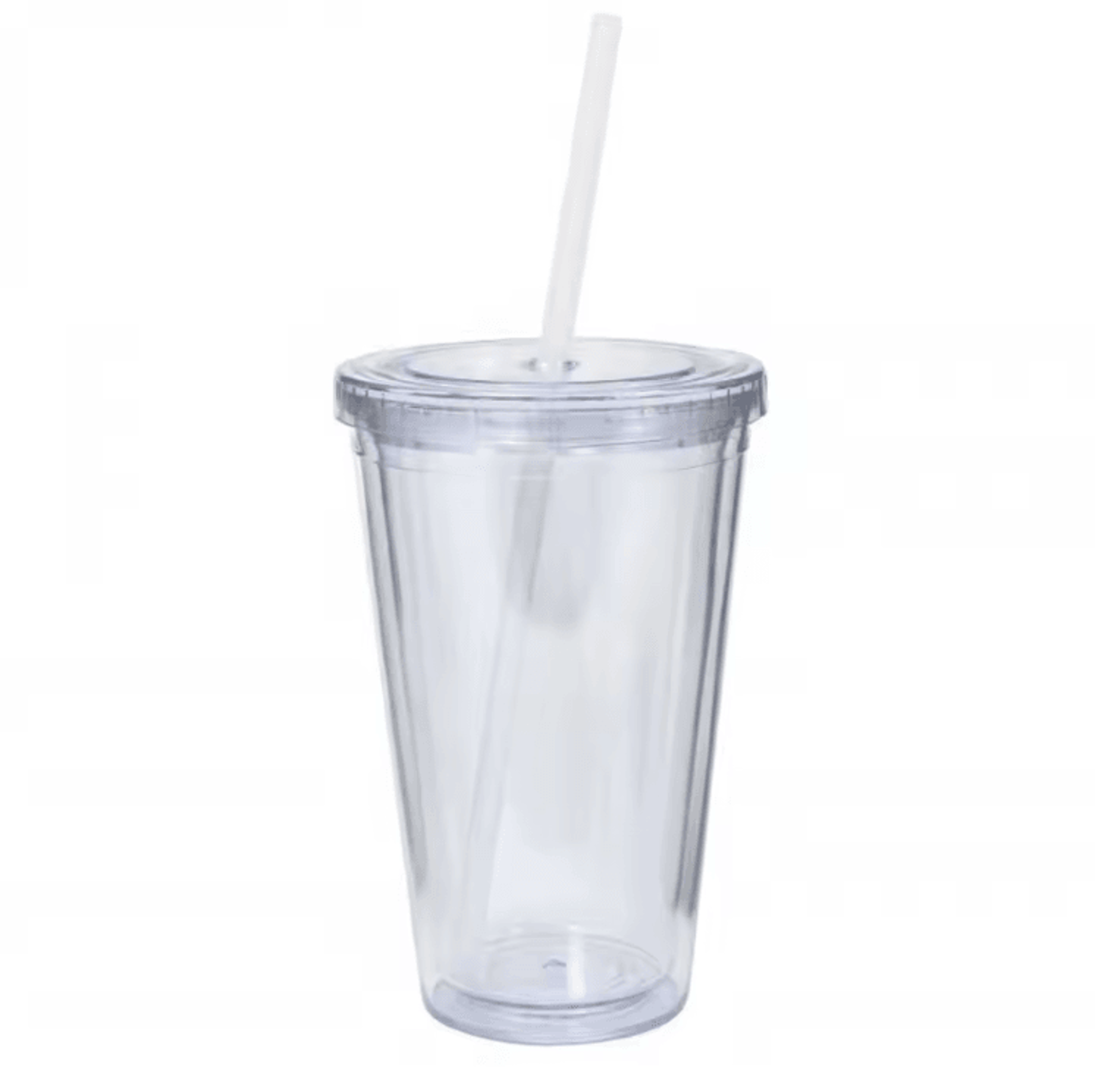 DoubleLayer Clear Tumbler With Straw  Insulated Smoothie  Iced Coffee Cup 3