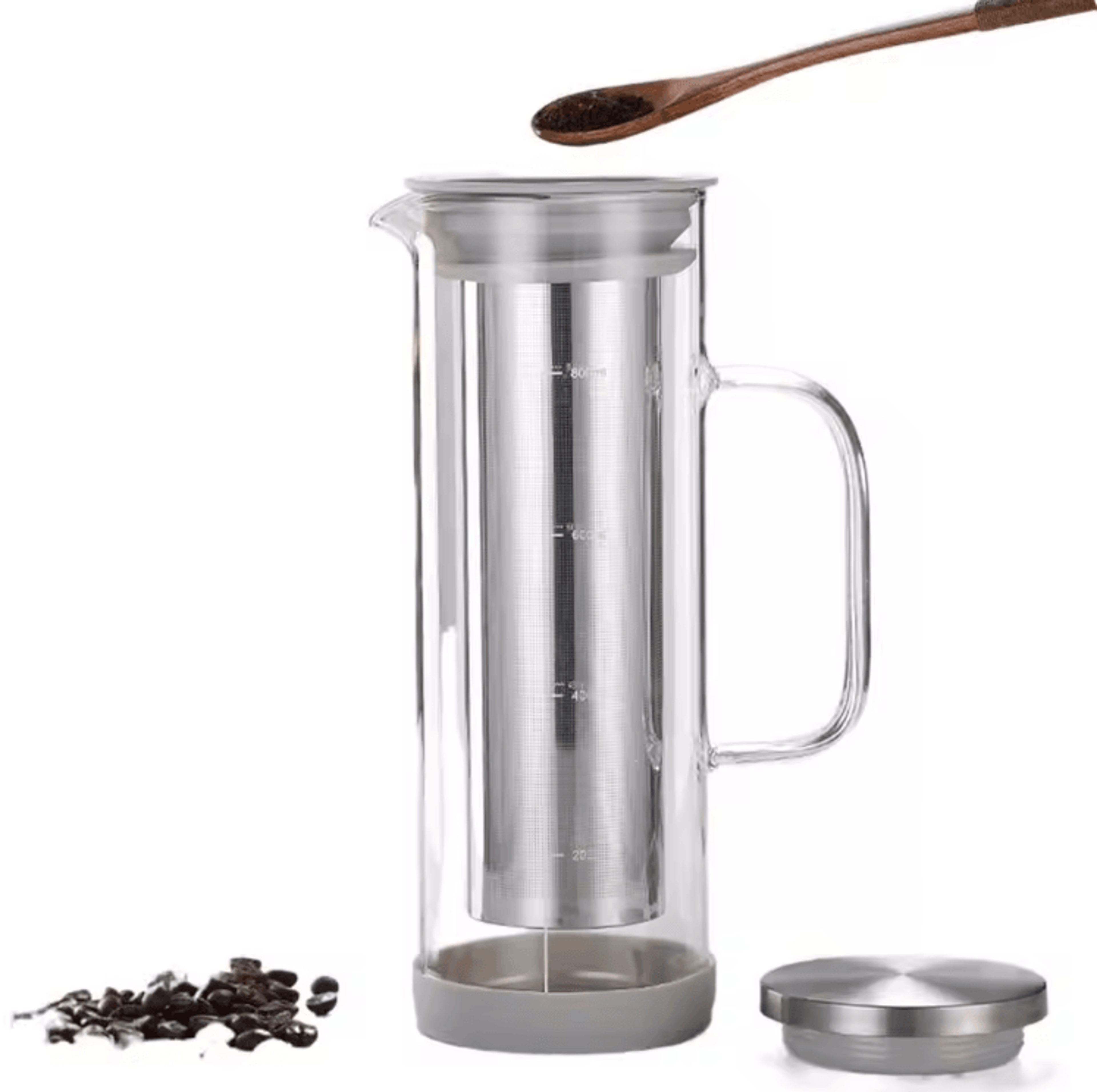 Airtight Cold Brew Coffee Maker  DoubleLayer Iced Coffee  Tea Pitcher With Filter 1