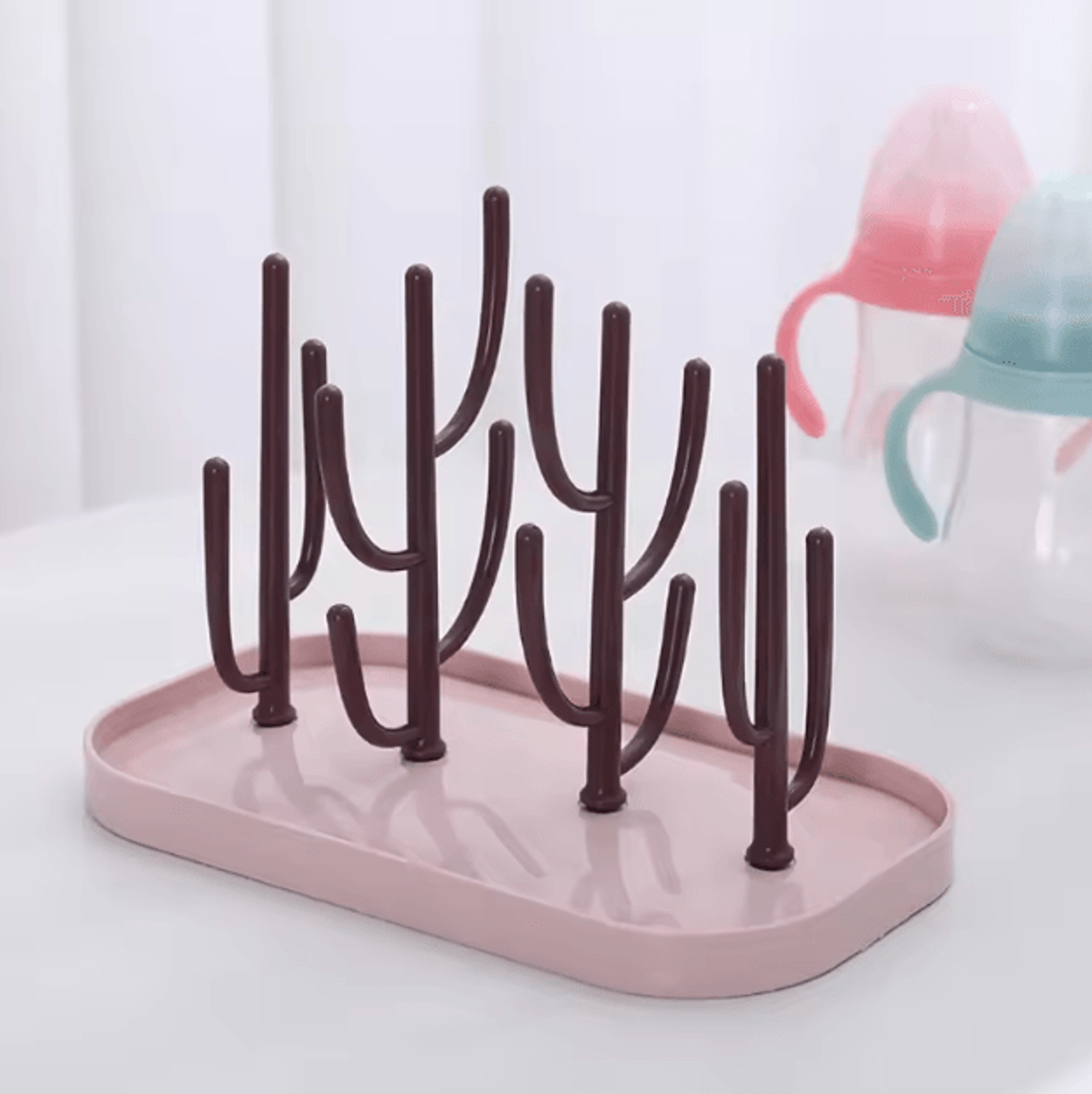 New Bottle Dry Rack Baby Bottle Drain Drying Racks Blue Pink Baby Bottle Cleaning Dryer Drainer Sto 0