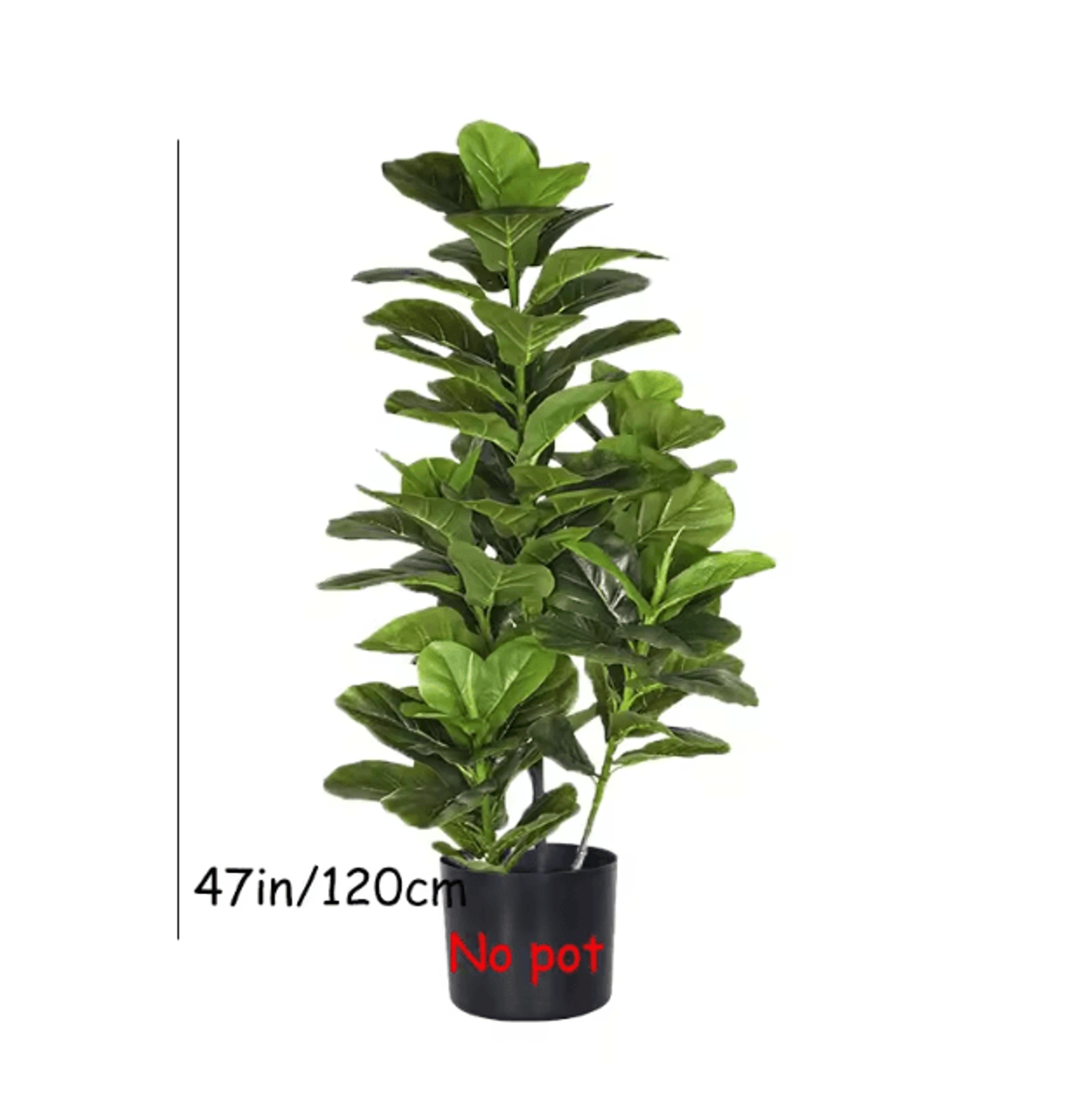 150CM Artificial Fiddle Leaf Fig Tree With Pot  Realistic Faux Indoor Plant For Home  Office Decor 3
