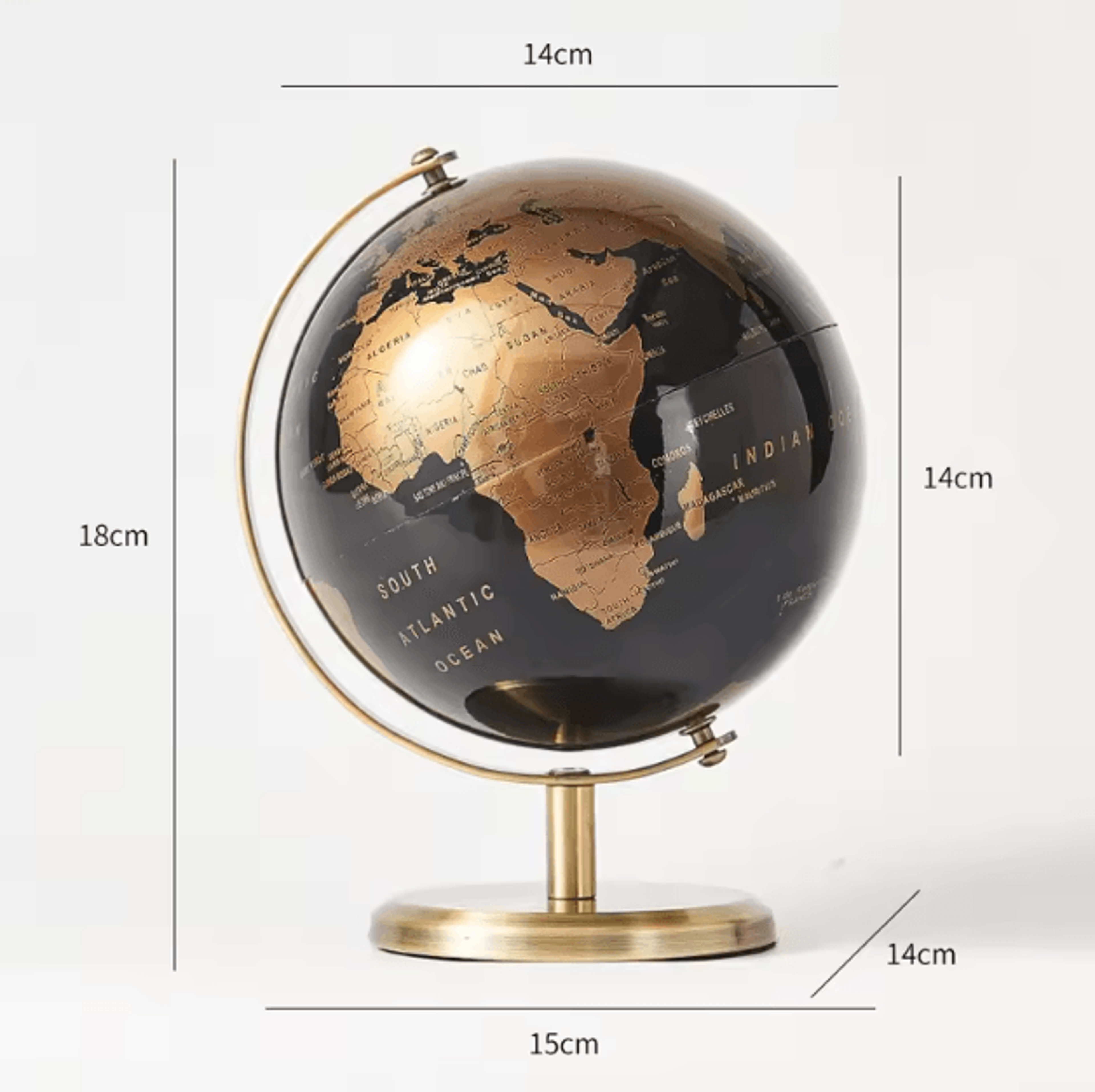 Retro World Globe Desk Decor  Educational Rotating World Map Globe For Kids  Home 3