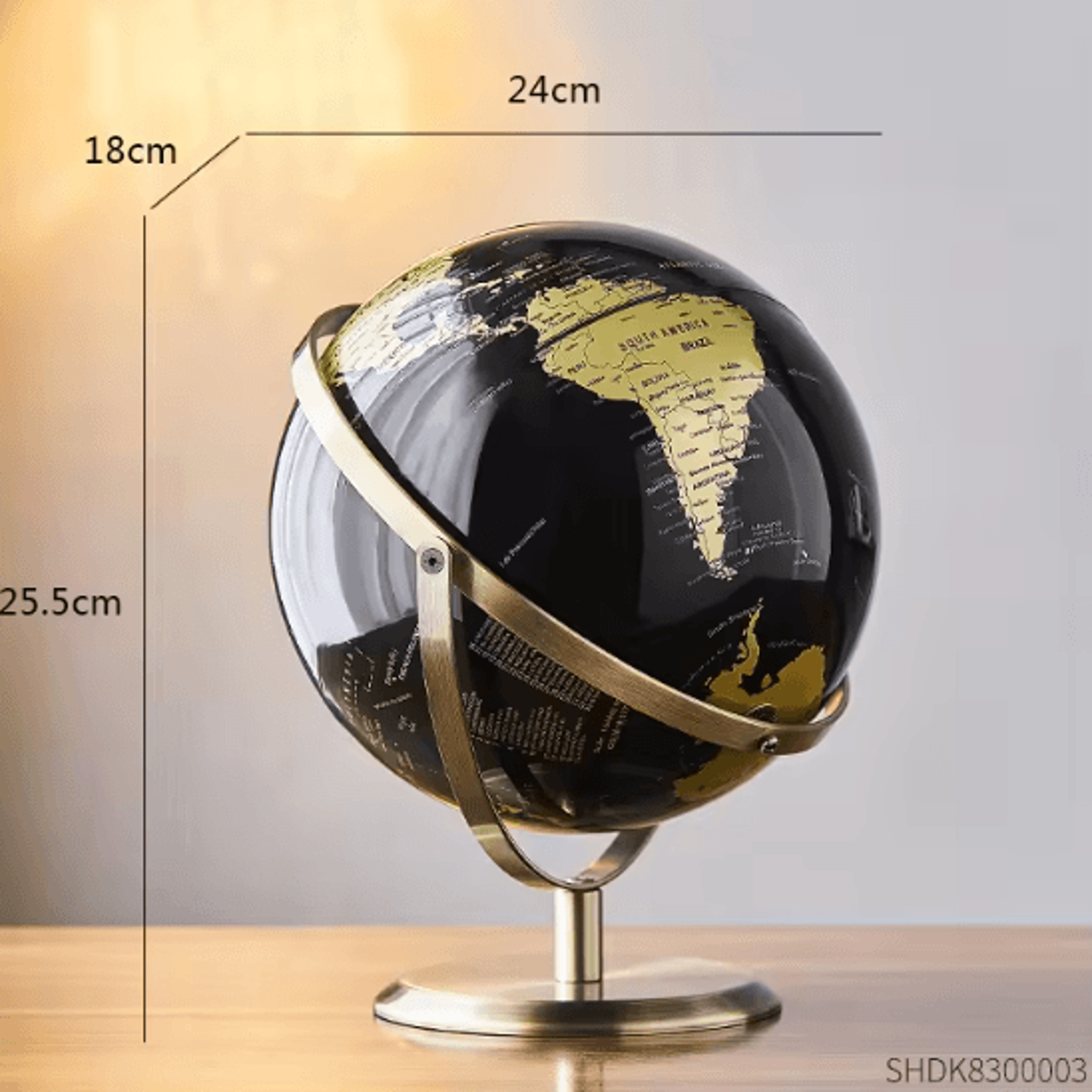 Retro World Globe Desk Decor  Educational Rotating World Map Globe For Kids  Home 6