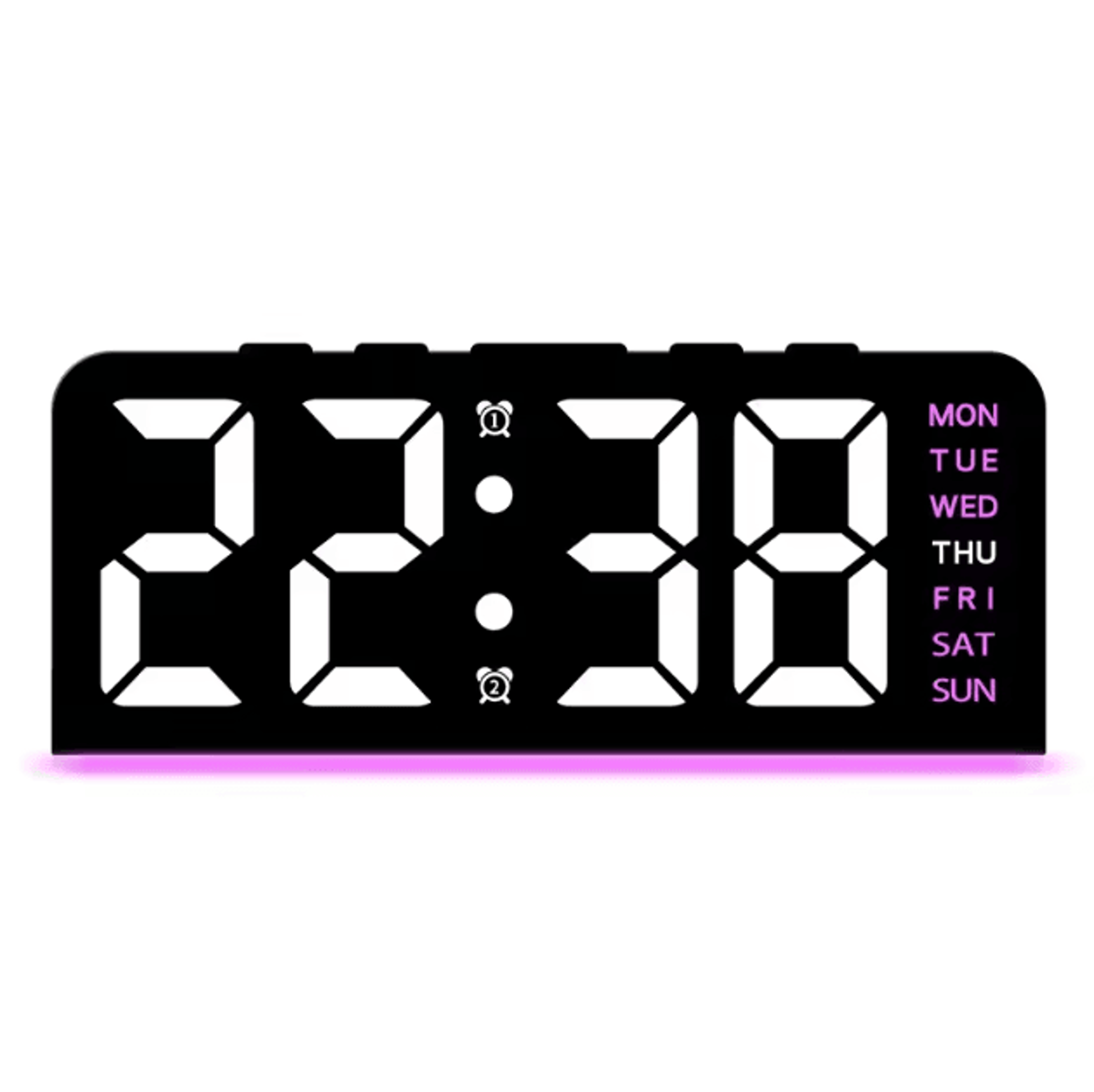 Modern LED Digital Alarm Clock With Temperature Display  Night Light 5
