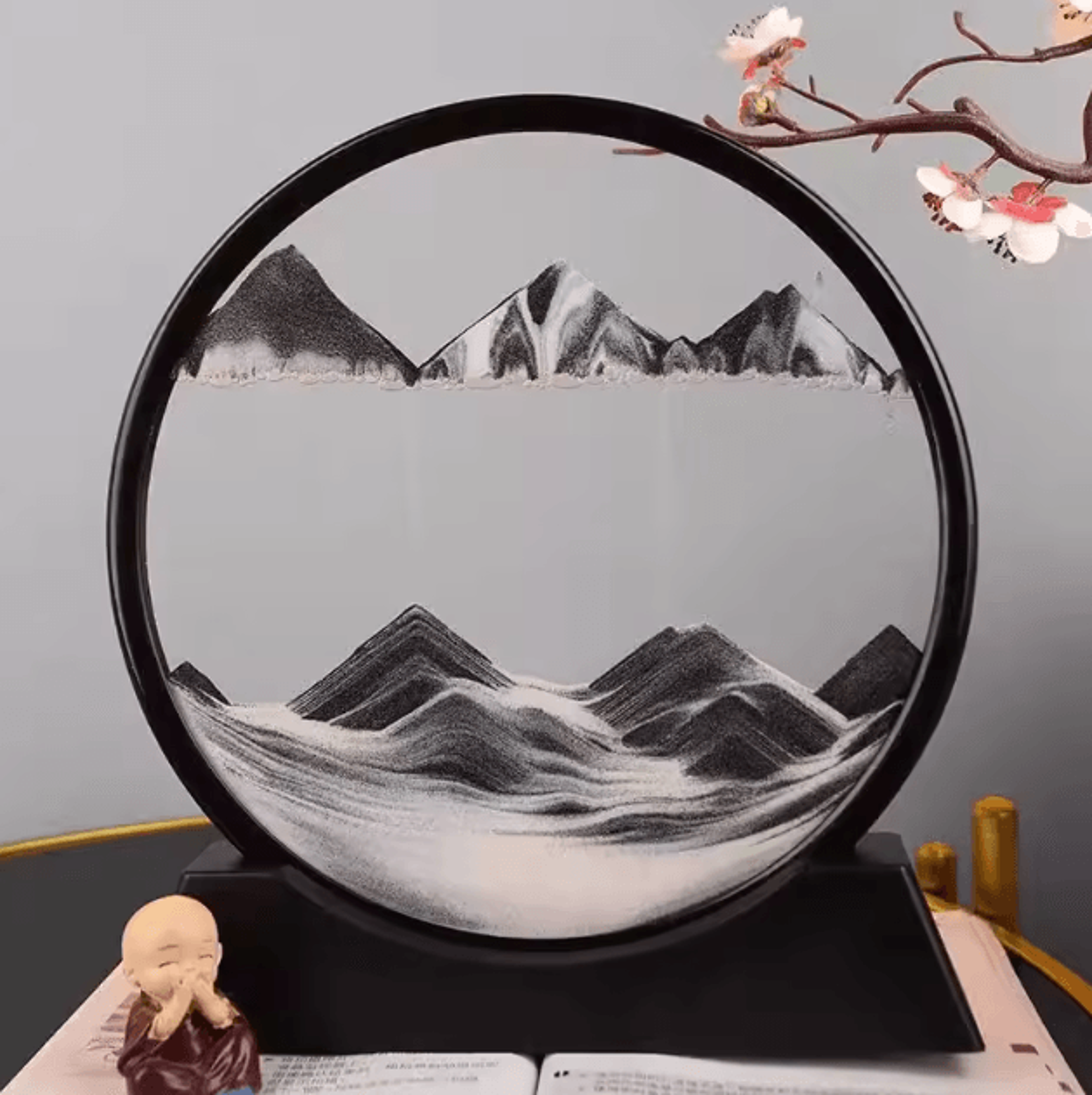 3D Moving Sand Art Picture  Liquid Motion Sandscape Glass Frame Decor 4