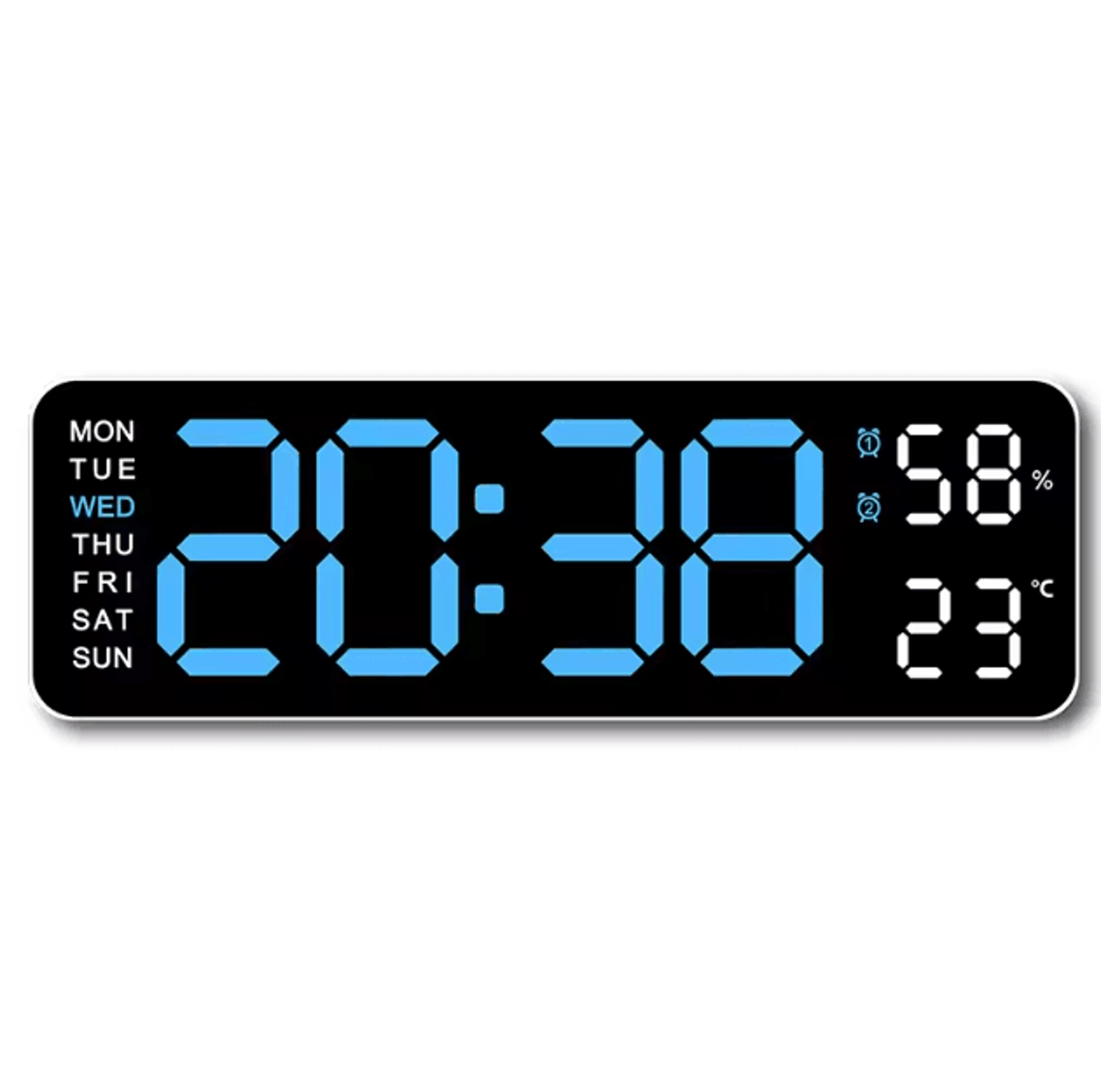10Inch Smart LED Digital Wall Clock  Minimalist Calendar  Temperature Display 3