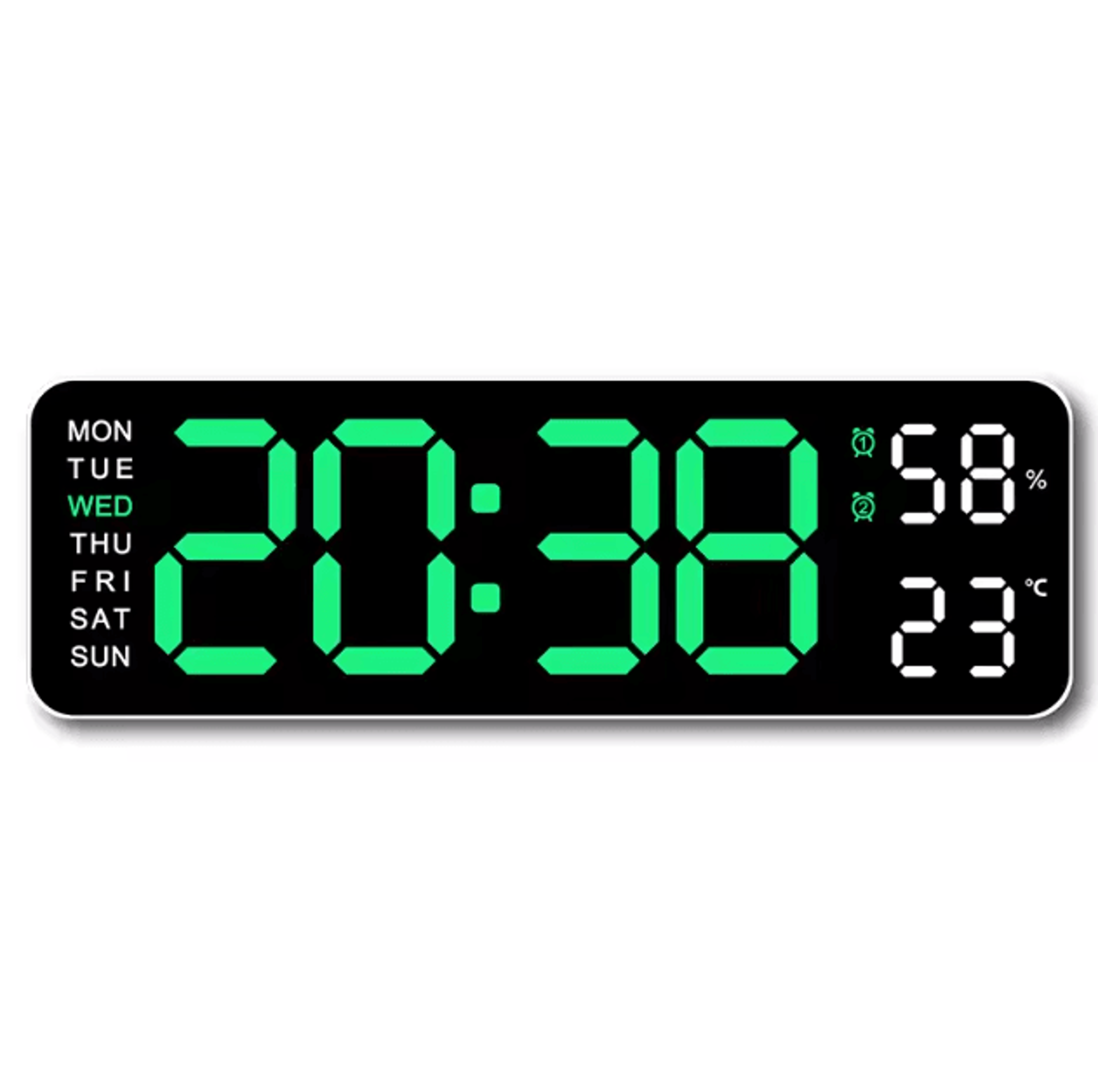10Inch Smart LED Digital Wall Clock  Minimalist Calendar  Temperature Display 4