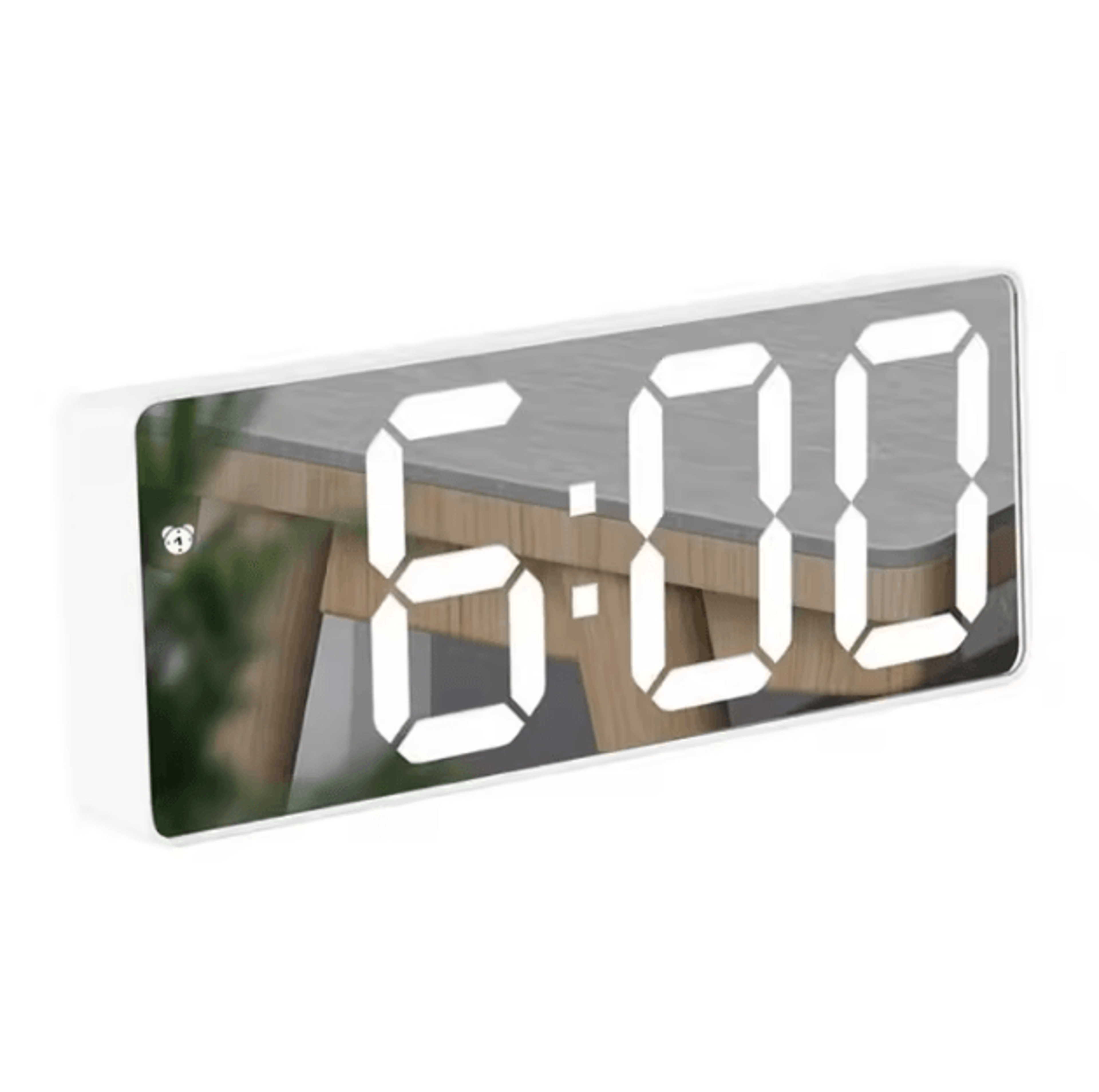 Voice Control LED Mirror Alarm Clock  Smart Digital Clock With Temperature  Snooze 2