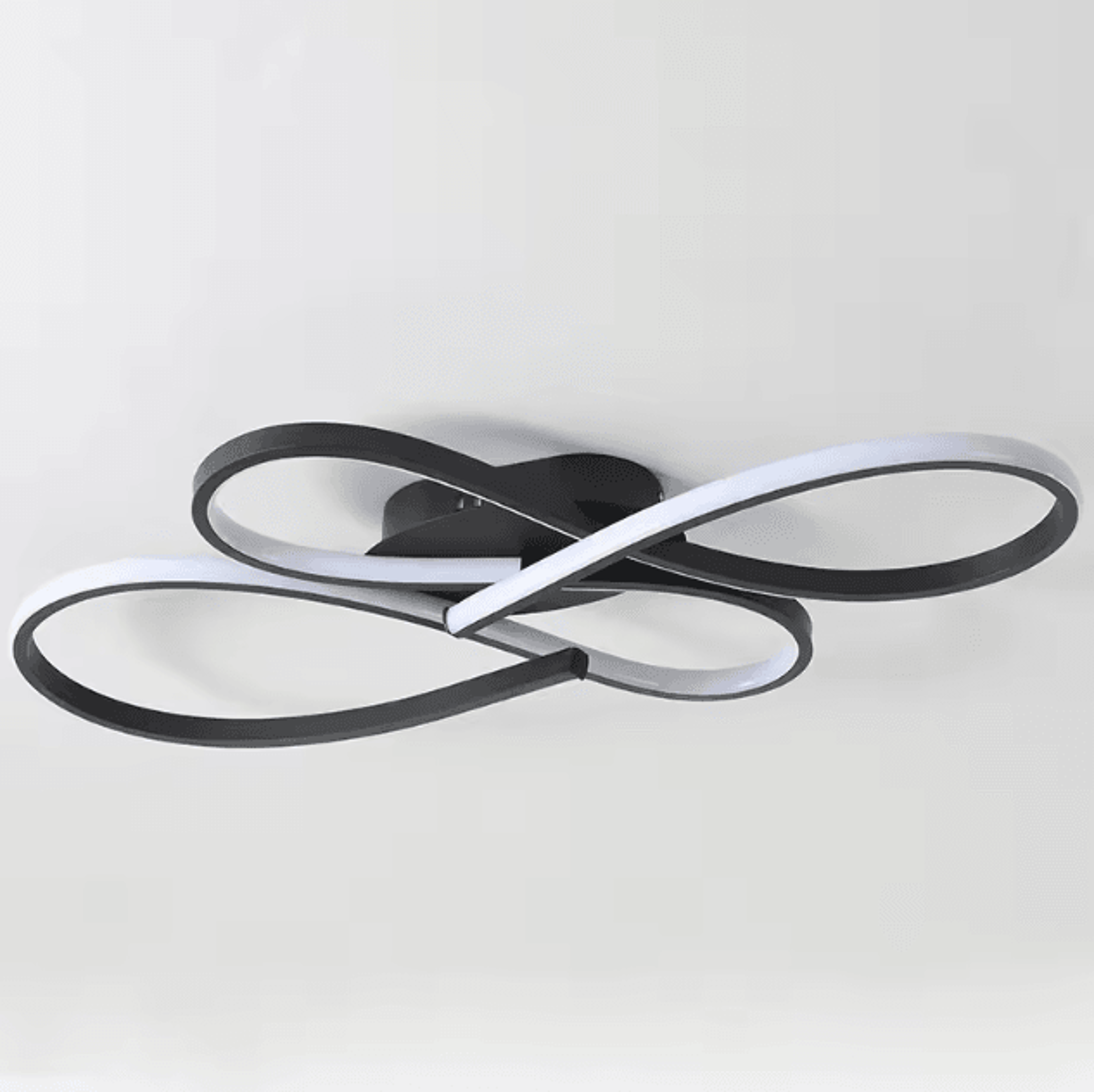 Modern LED Ceiling Light Black Minimalist Flush Mount Chandelier 2