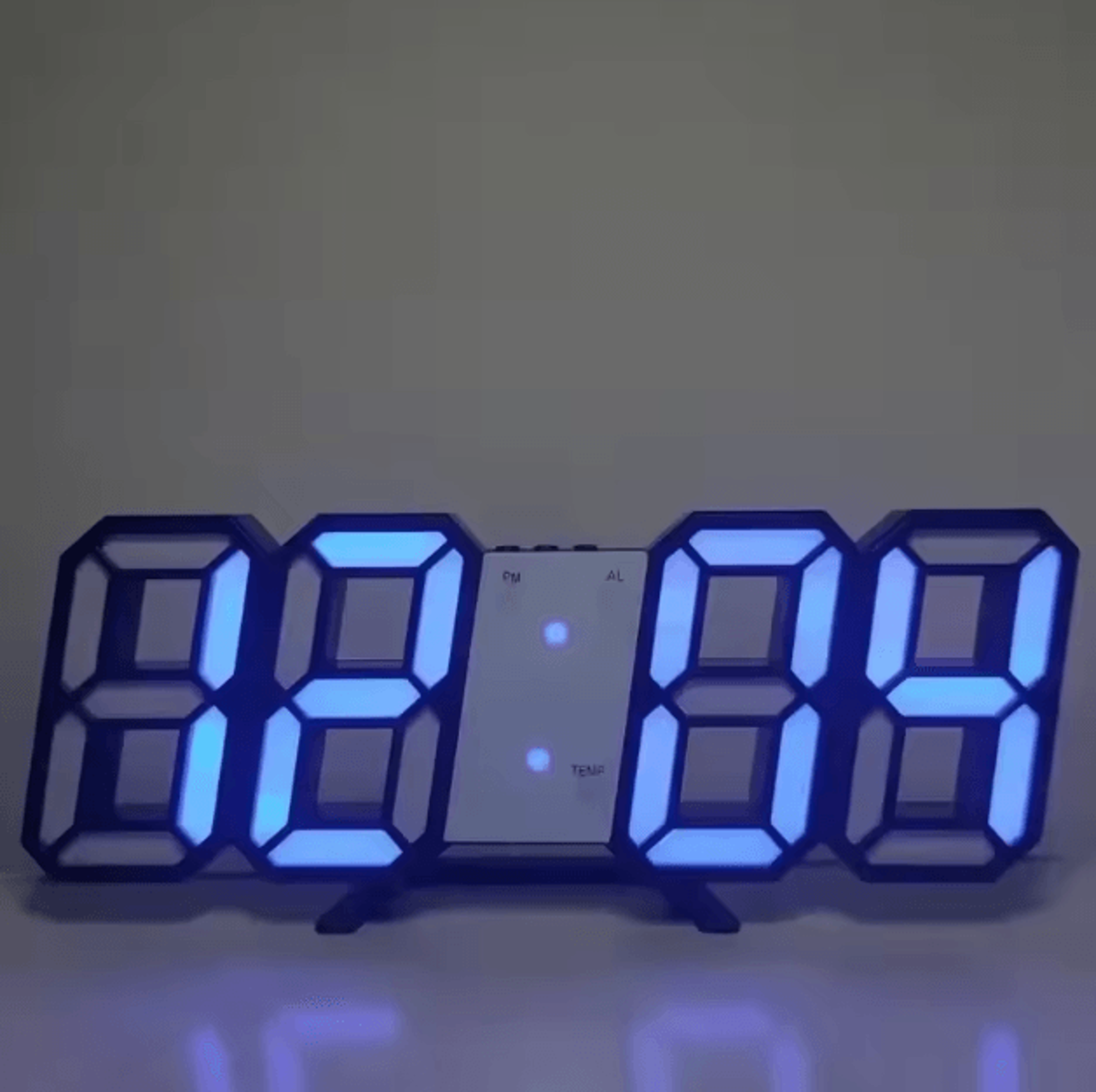 3D LED Digital Wall Clock With Alarm Time Date Temperature Display For Home  Office 8