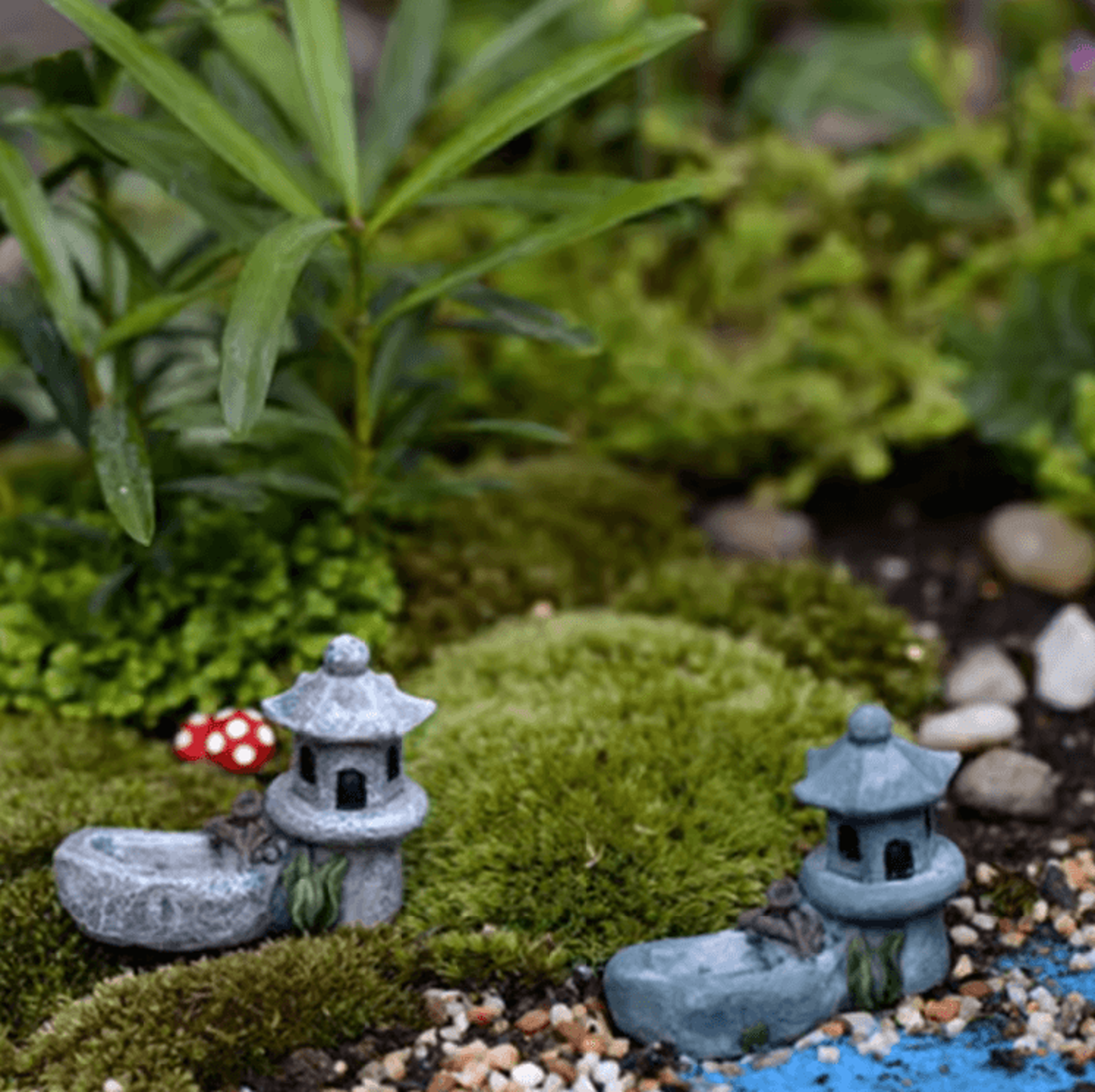Mini Animal Figurines Set  Cute Resin Fairy Garden  Dollhouse Decor Accessories 10