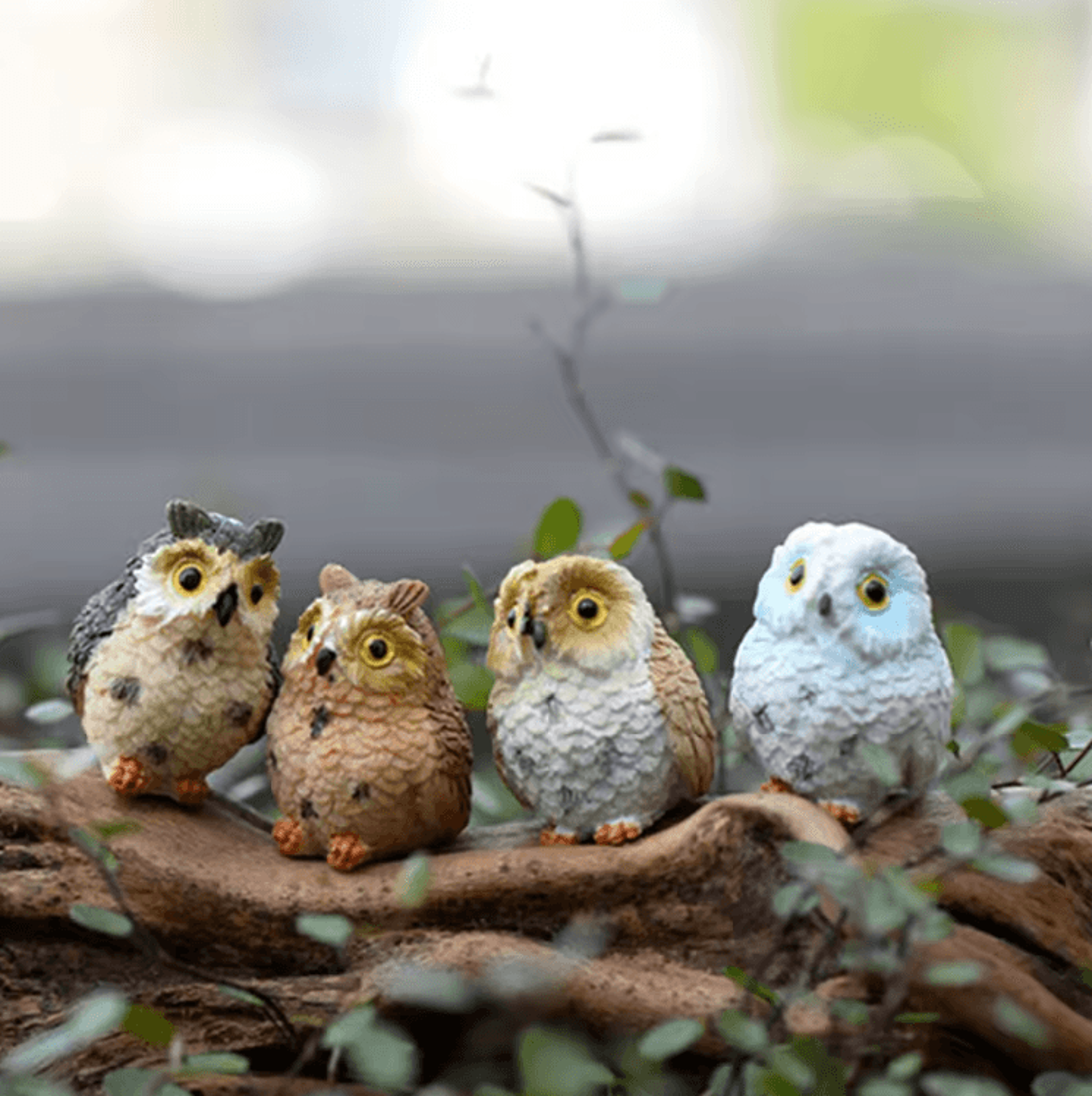 Mini Animal Figurines Set  Cute Resin Fairy Garden  Dollhouse Decor Accessories 16
