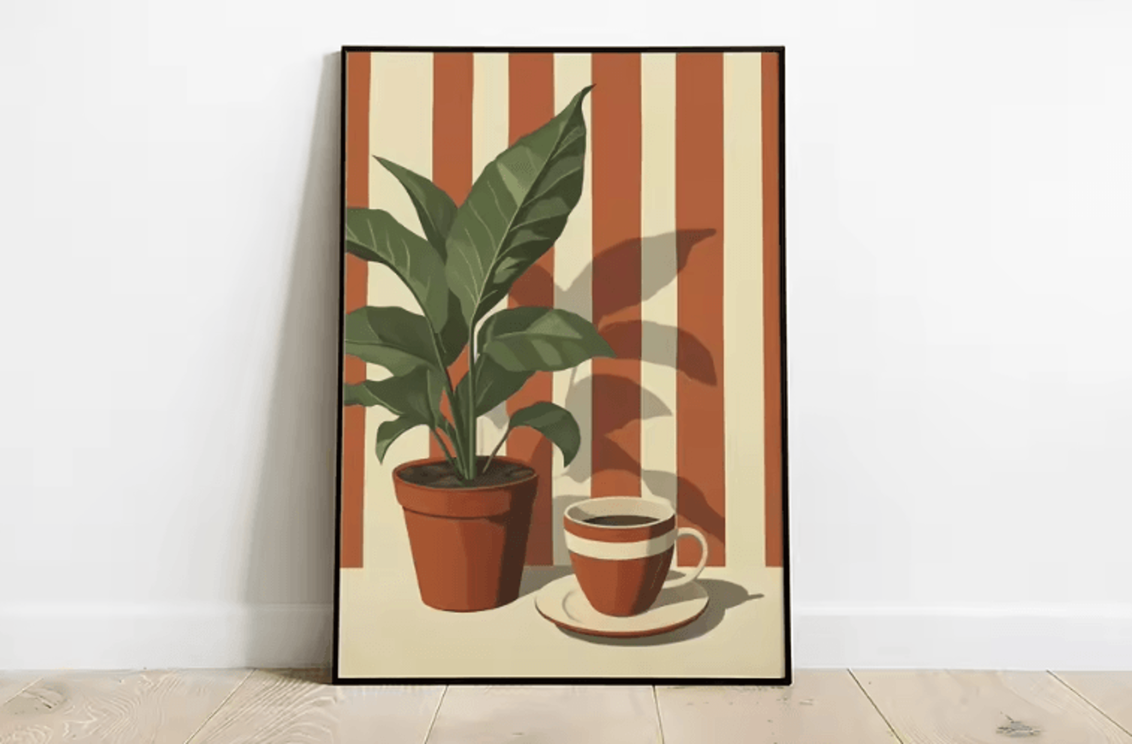 Retro Coffee Canvas Poster  Minimalist Beige Kitchen  Cafe Wall Art 11