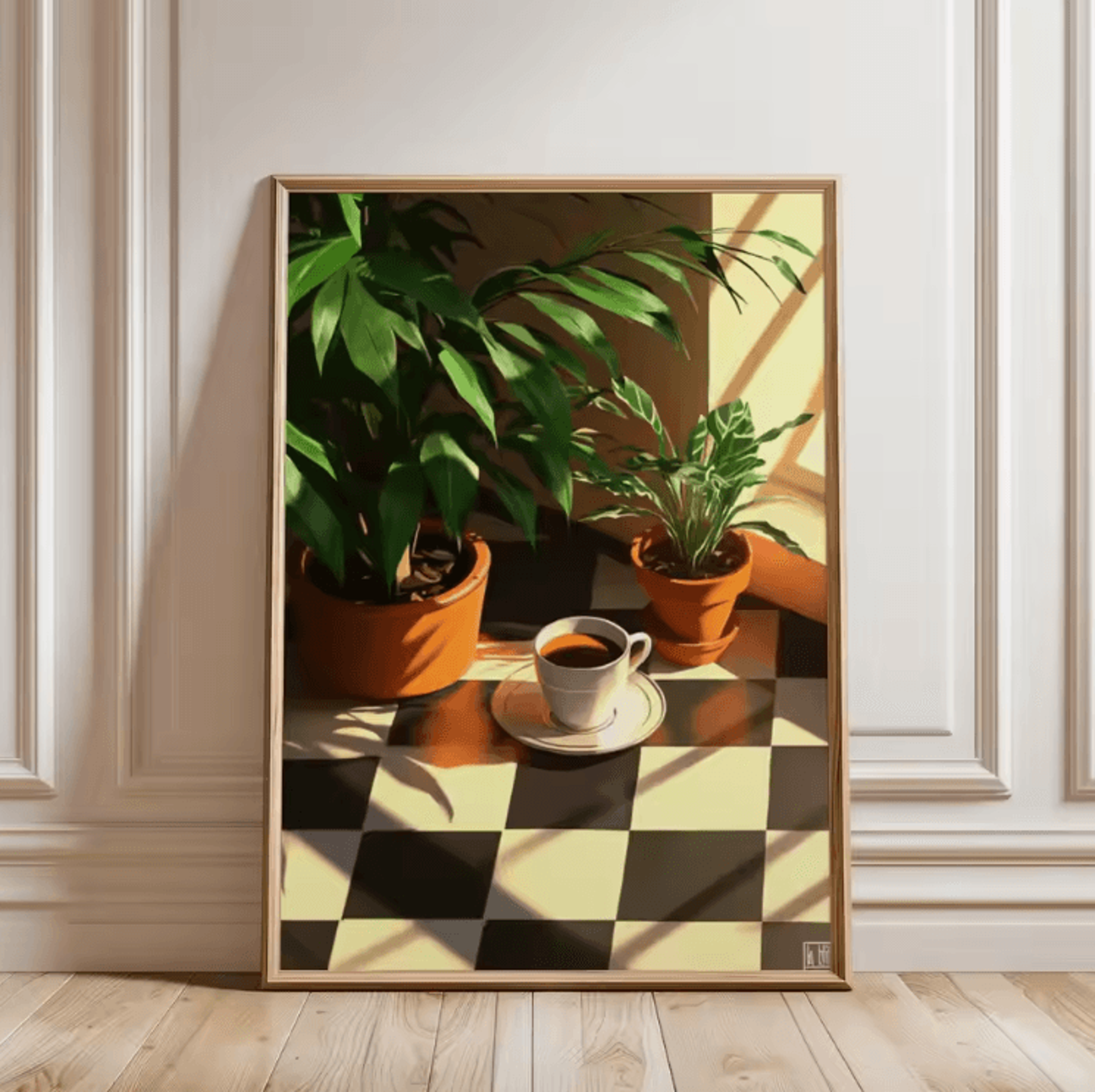Retro Coffee Canvas Poster  Minimalist Beige Kitchen  Cafe Wall Art 13