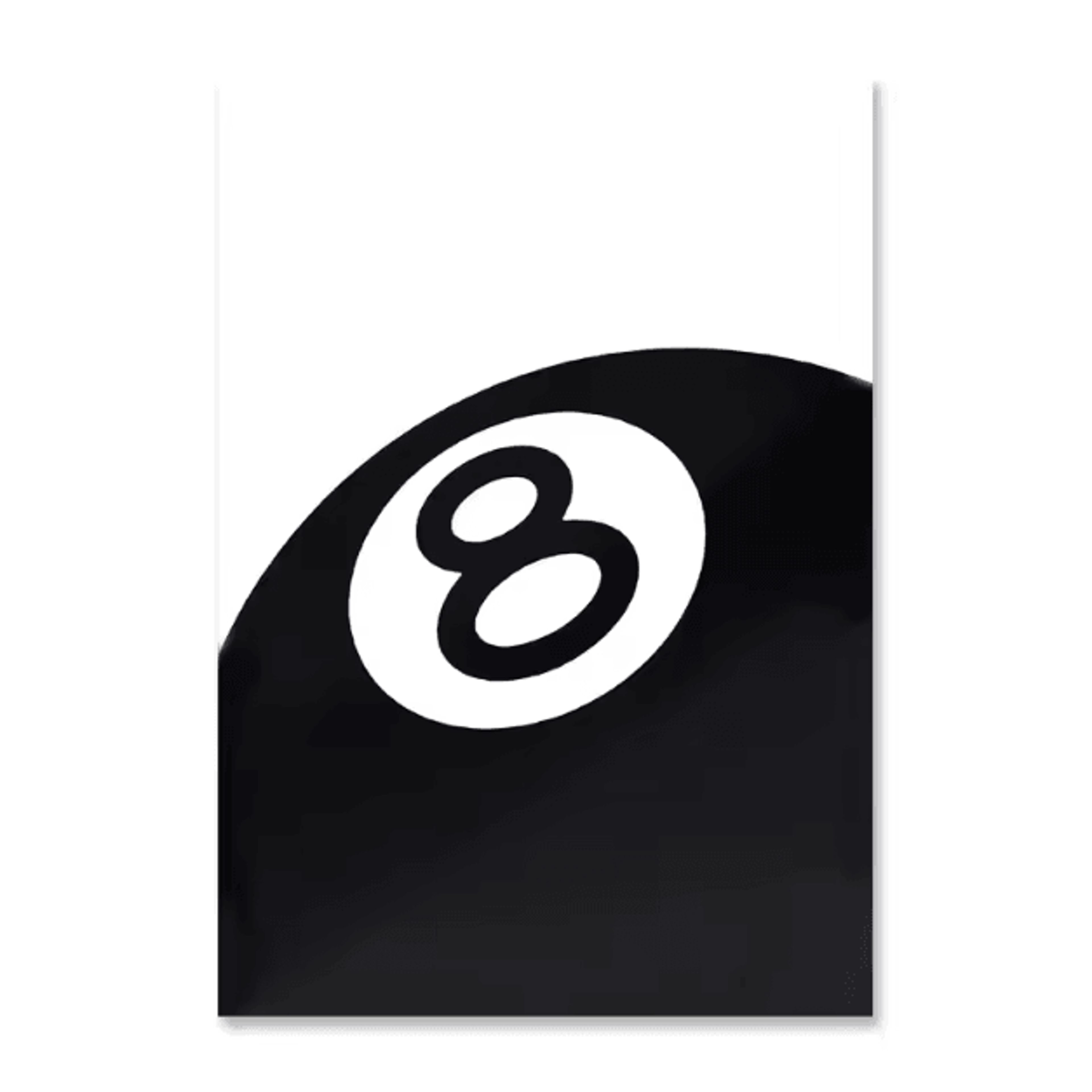 Black  White 8 Ball Canvas Wall Art  Modern Billiards Club Poster Decor 3