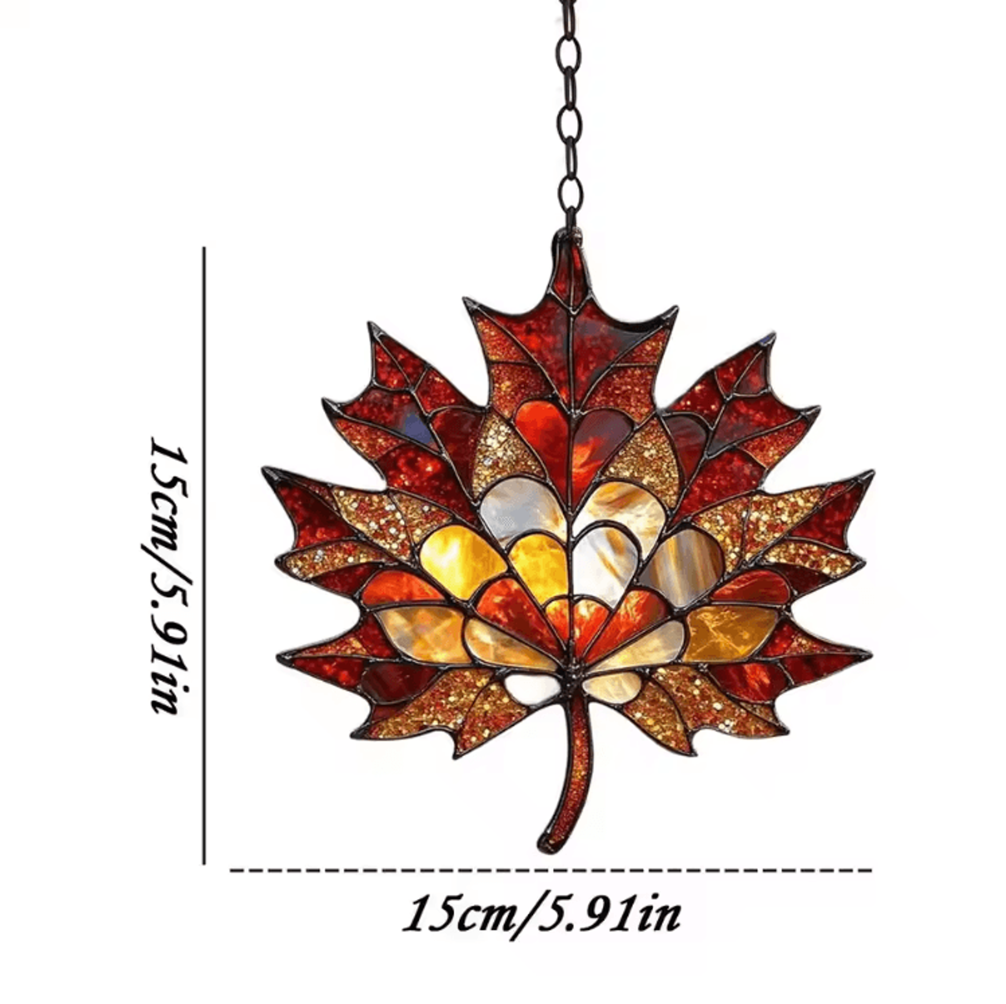 Acrylic Maple Leaf Suncatcher  Autumn Light Catcher Hanging Decor 2