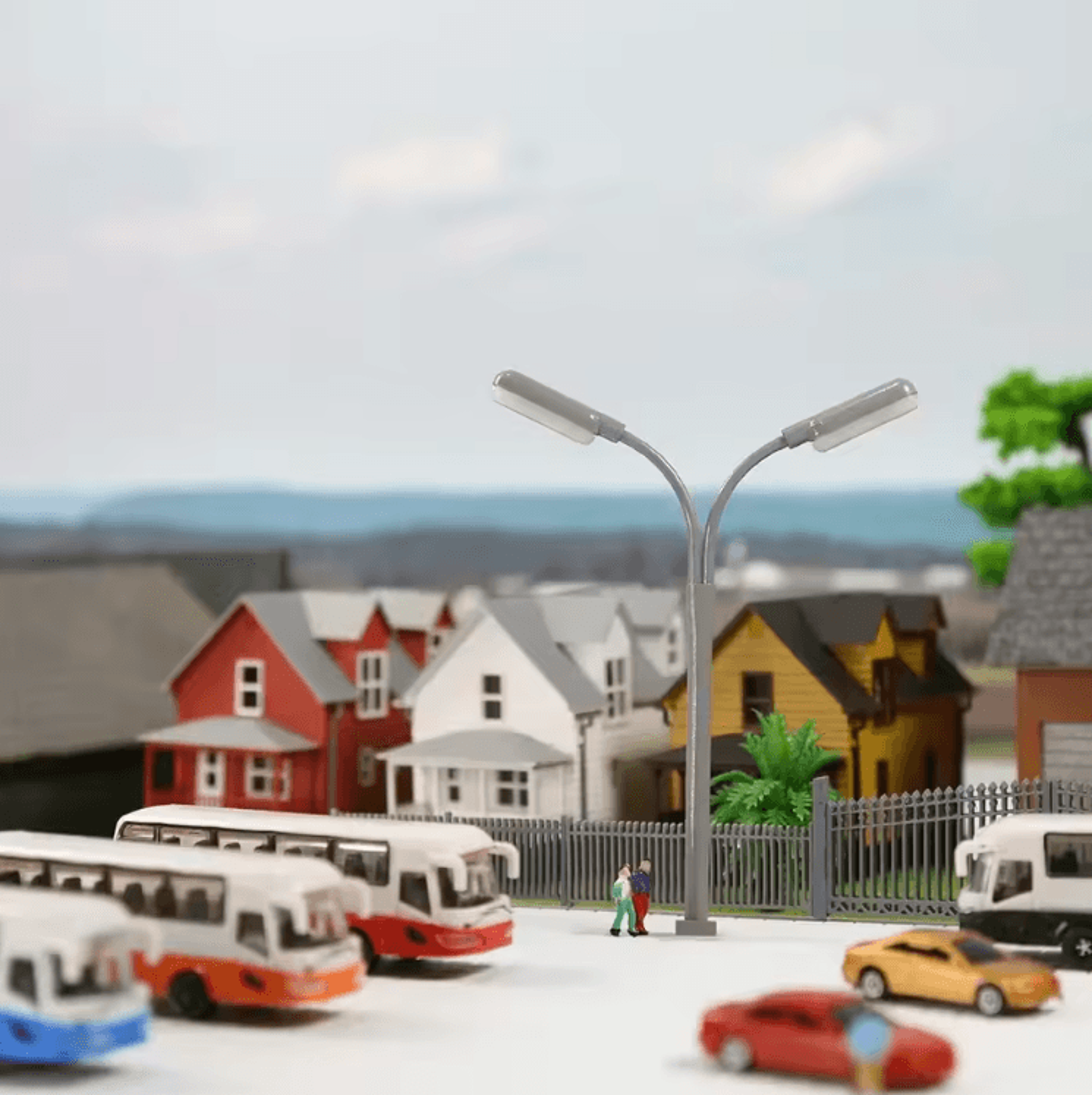 Mini LED Street Lamp Model Set  1 160 Scale Garden  Railway Lights 1