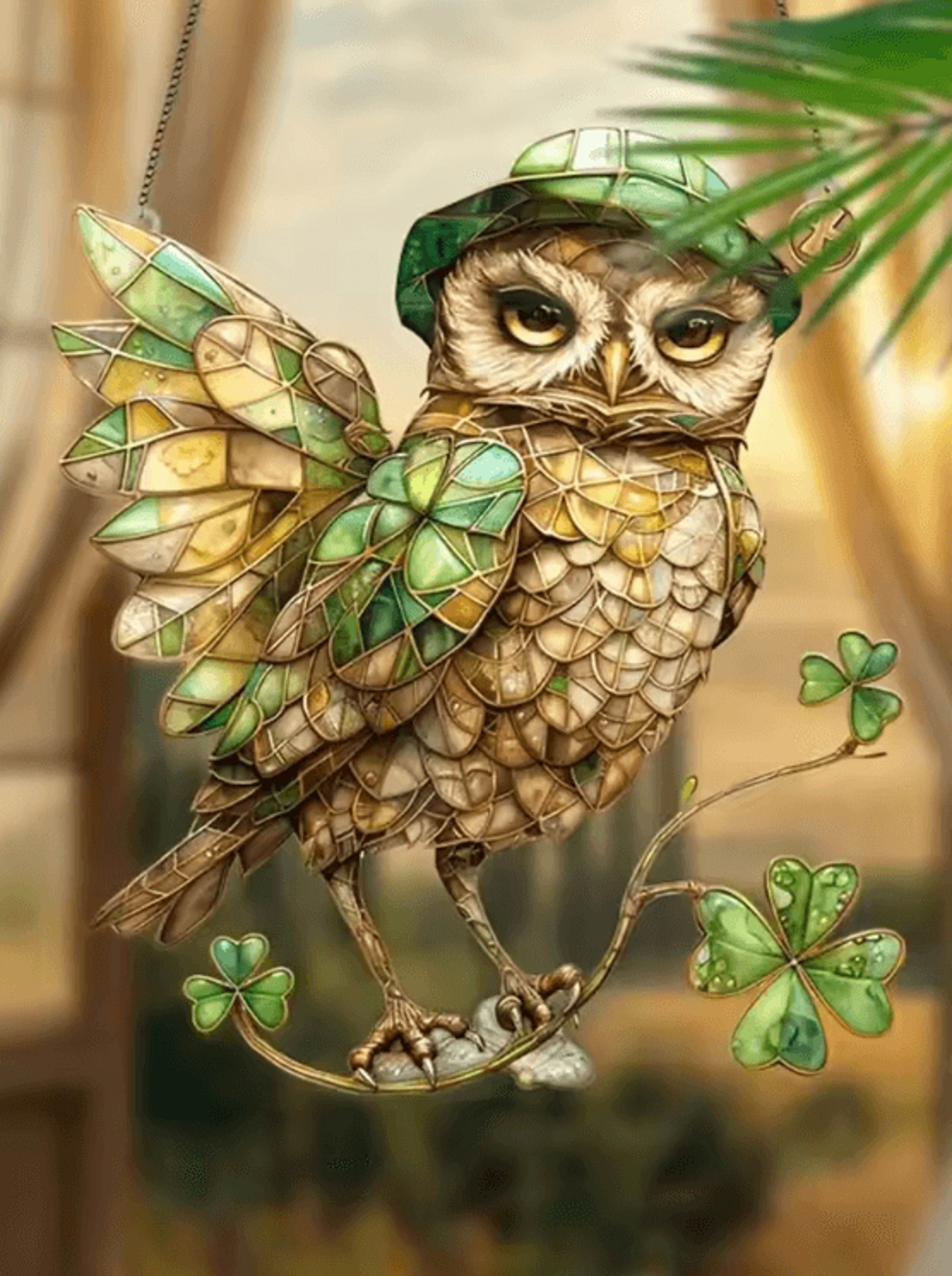 Colorful Owl Hanging Pendant Light  Whimsical Indoor  Outdoor Decorative Lamp 6
