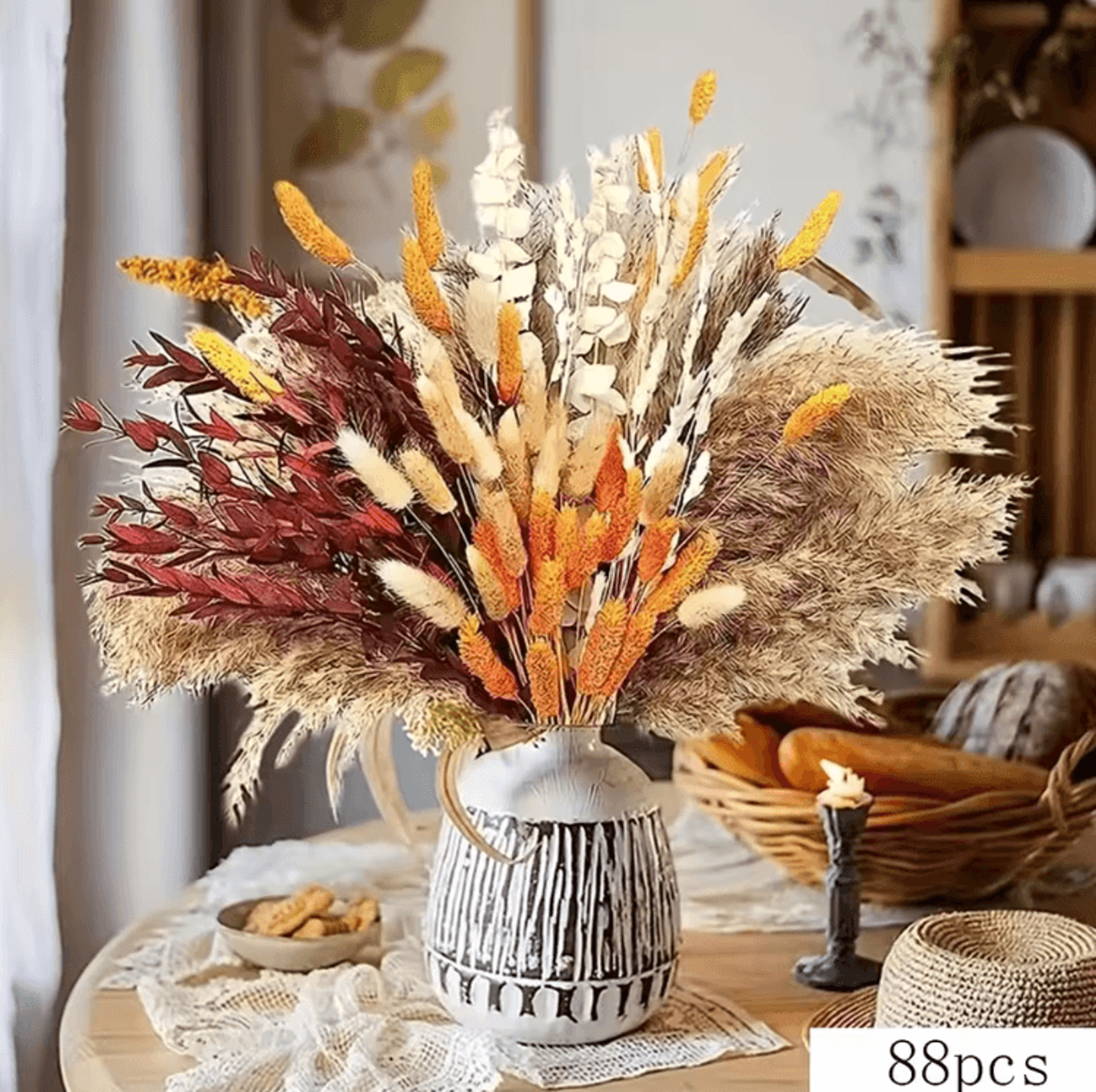 Boho Preserved Flower Bouquet  Pampas Grass  Eucalyptus Decor Set For Home  Weddings 5