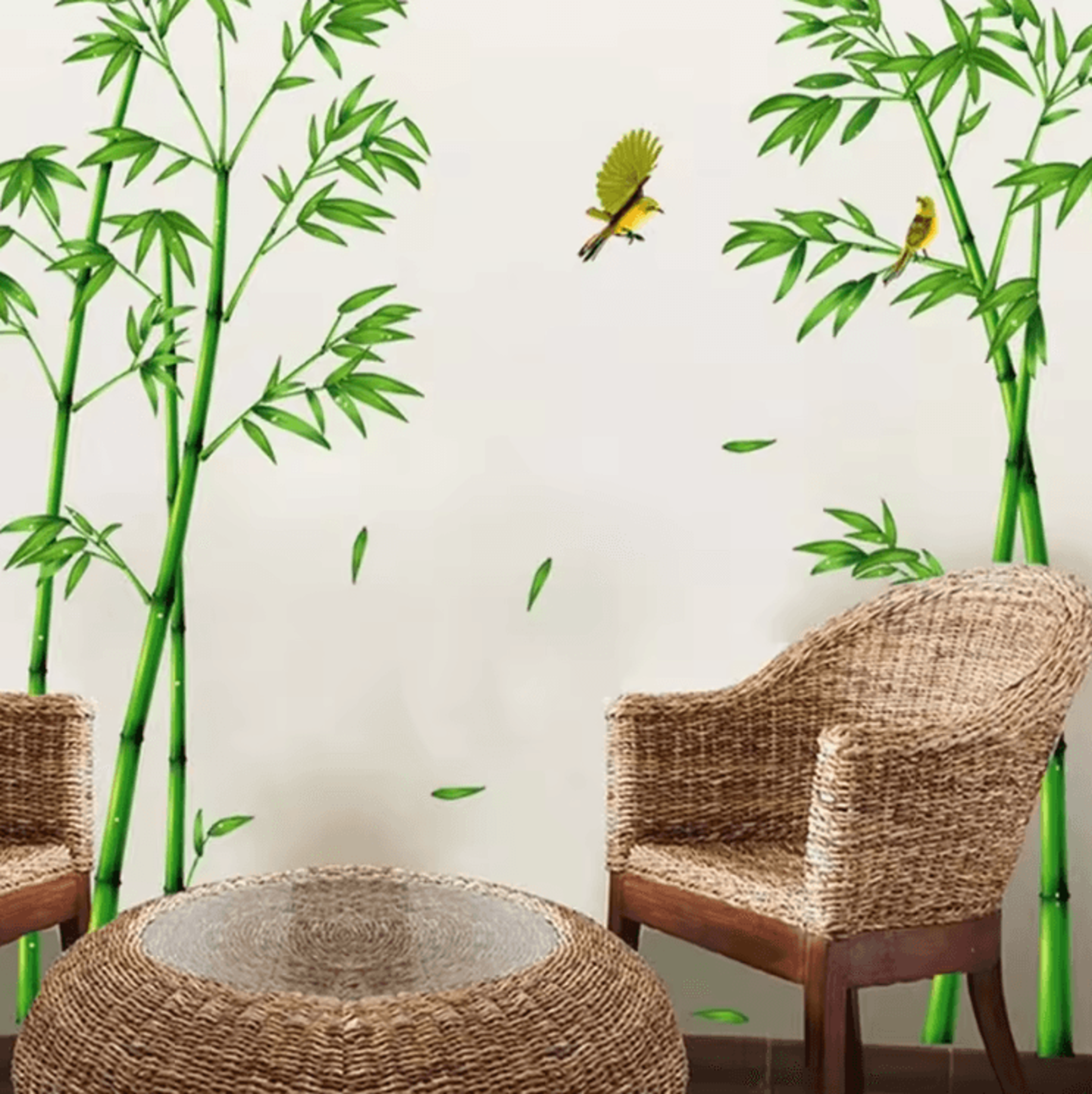 Serene Bamboo Forest Wall Sticker  Chinese Style Removable Nature Decor 2
