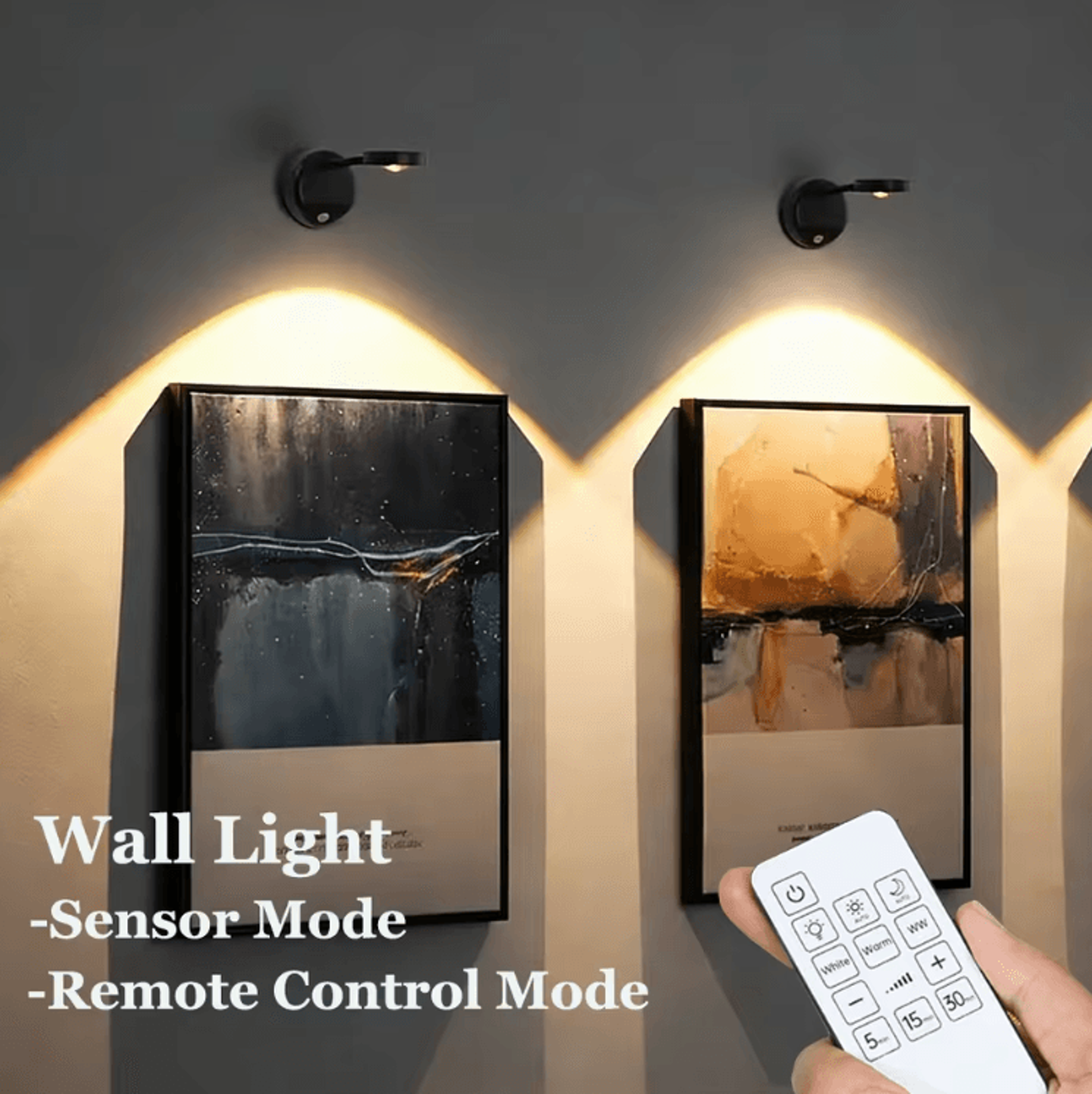 USB Rechargeable Motion Sensor Wall Light  Dimmable LED Spotlight For Artwork  Home Decor 0