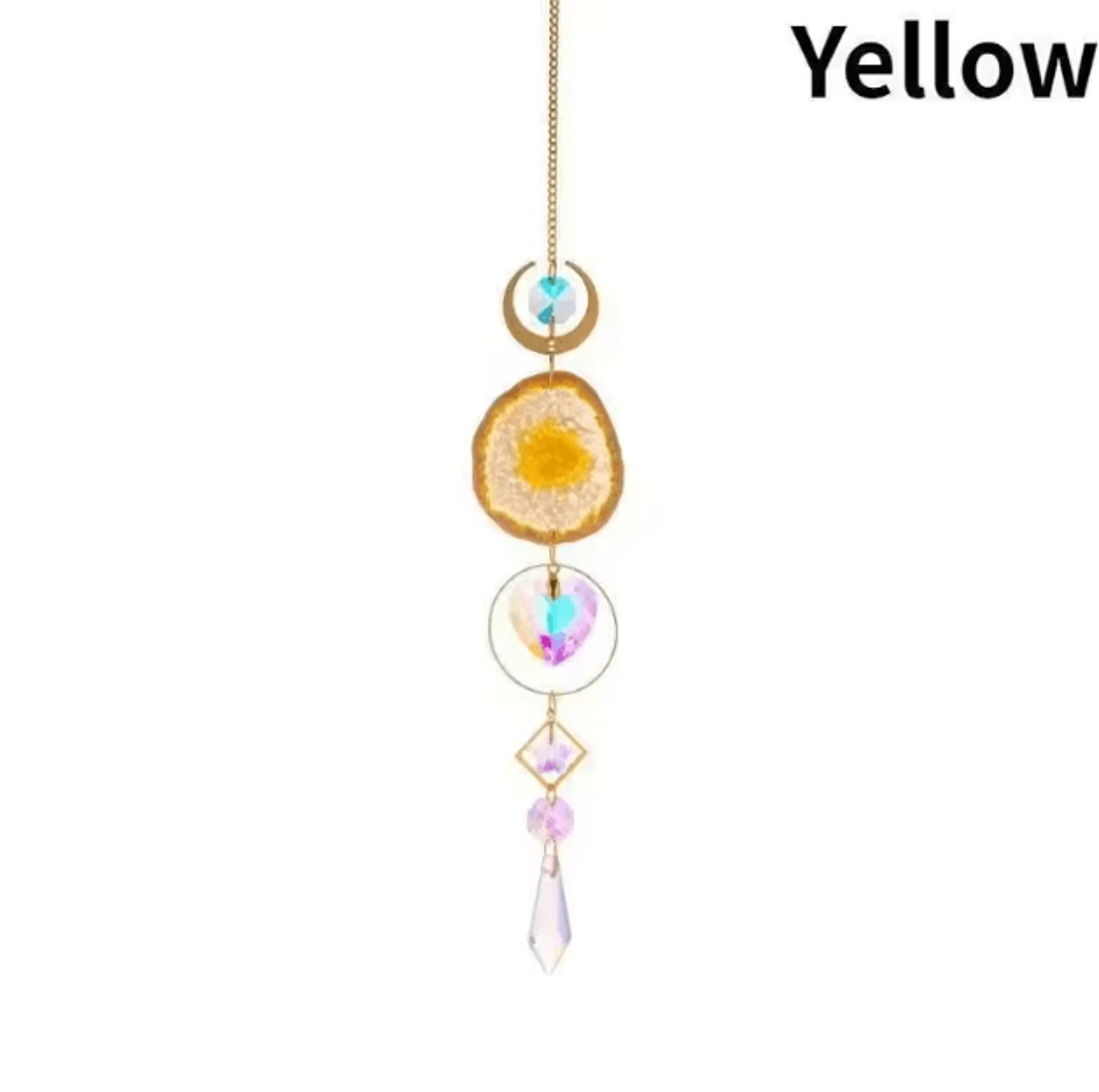Sun  Moon Crystal Suncatcher  Rainbow Prism Hanging Decor For Window  Garden 6