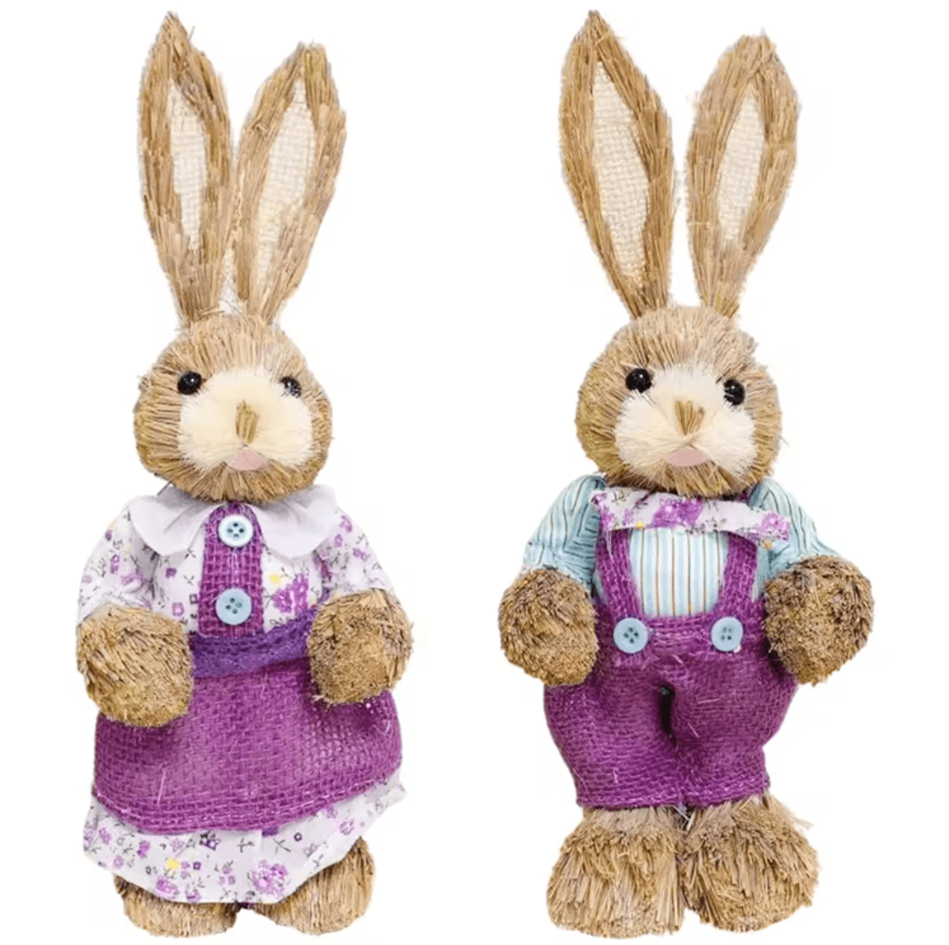 Large Straw Easter Bunny Decoration  Rustic Spring Rabbit Home  Garden Ornament 46cm 5