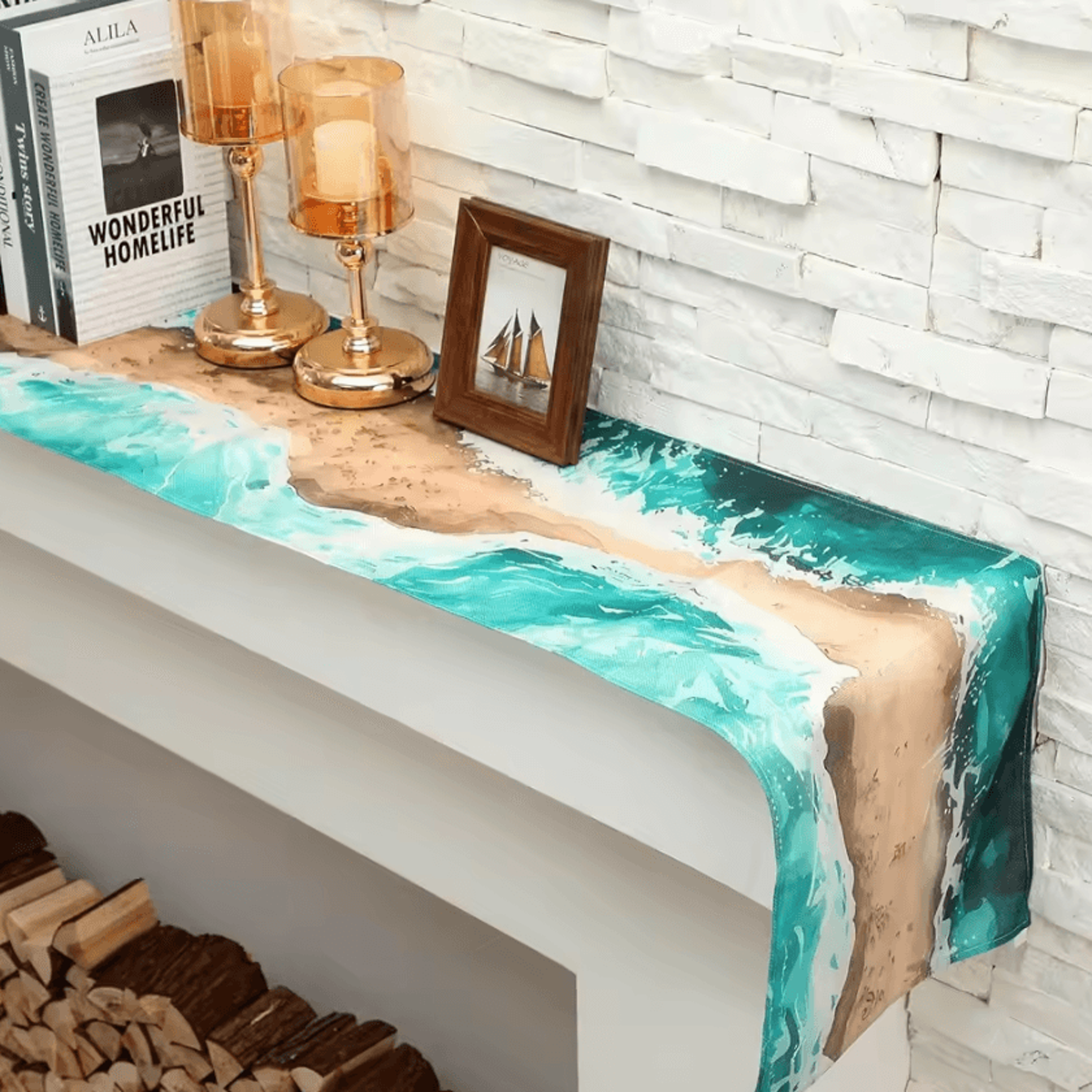 Passover Linen Table Runner  Elegant Pesach Seder Table Decor For Jewish Holiday Dining 3